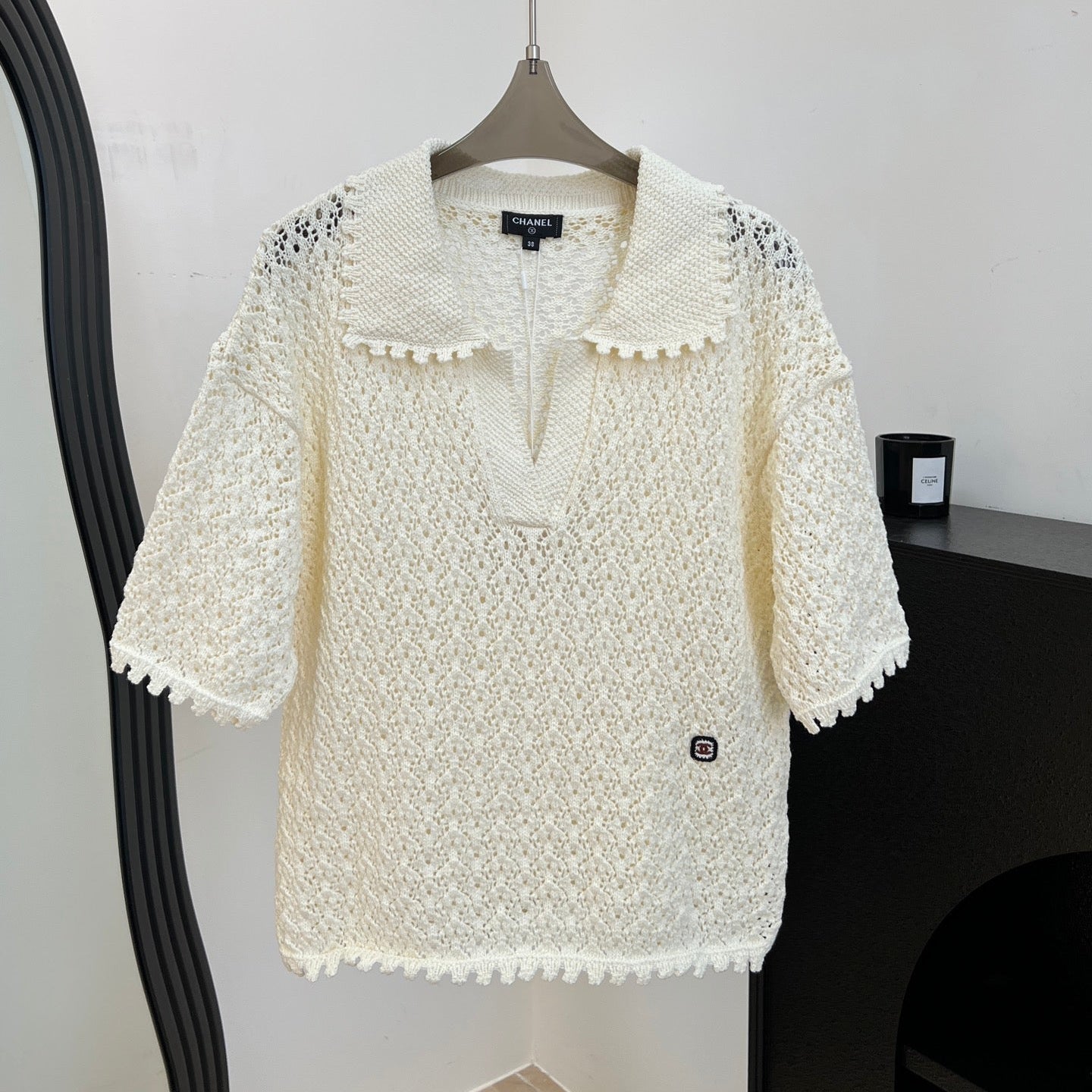 Chanel 2026 Knit Sweater Cream Cotton 637494