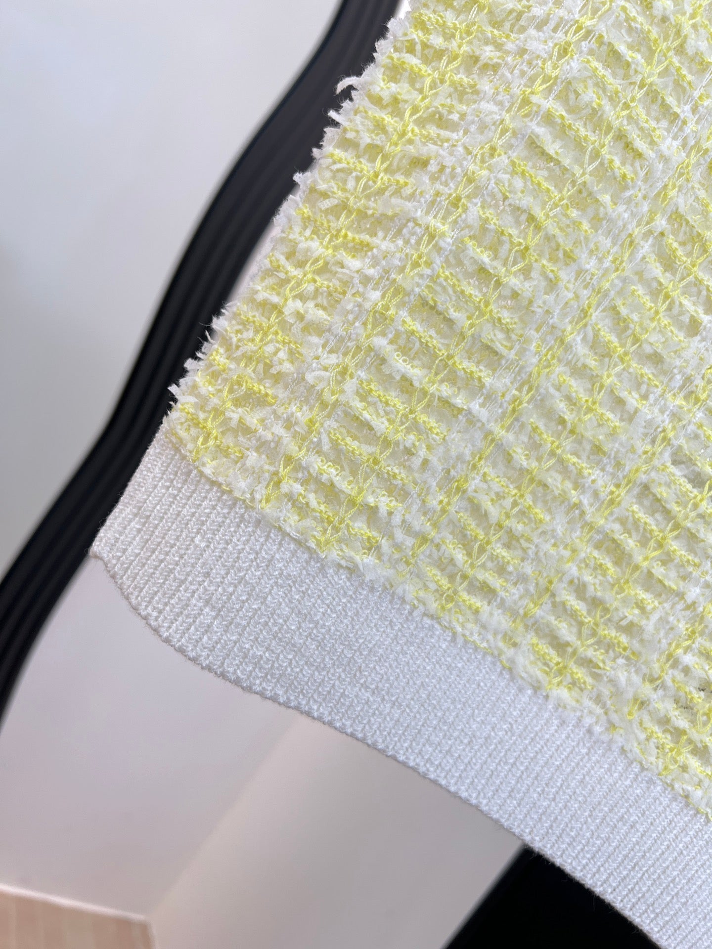 Chanel 2026 Vest Light Yellow mix White Cotton 664173