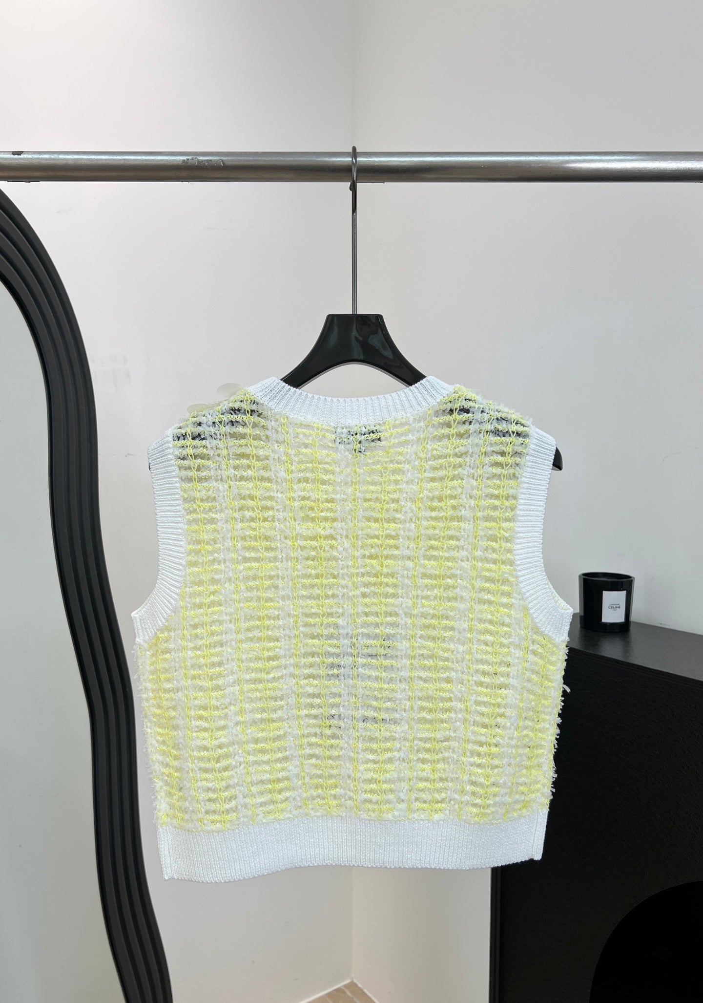 Chanel 2026 Vest Light Yellow mix White Cotton 664173