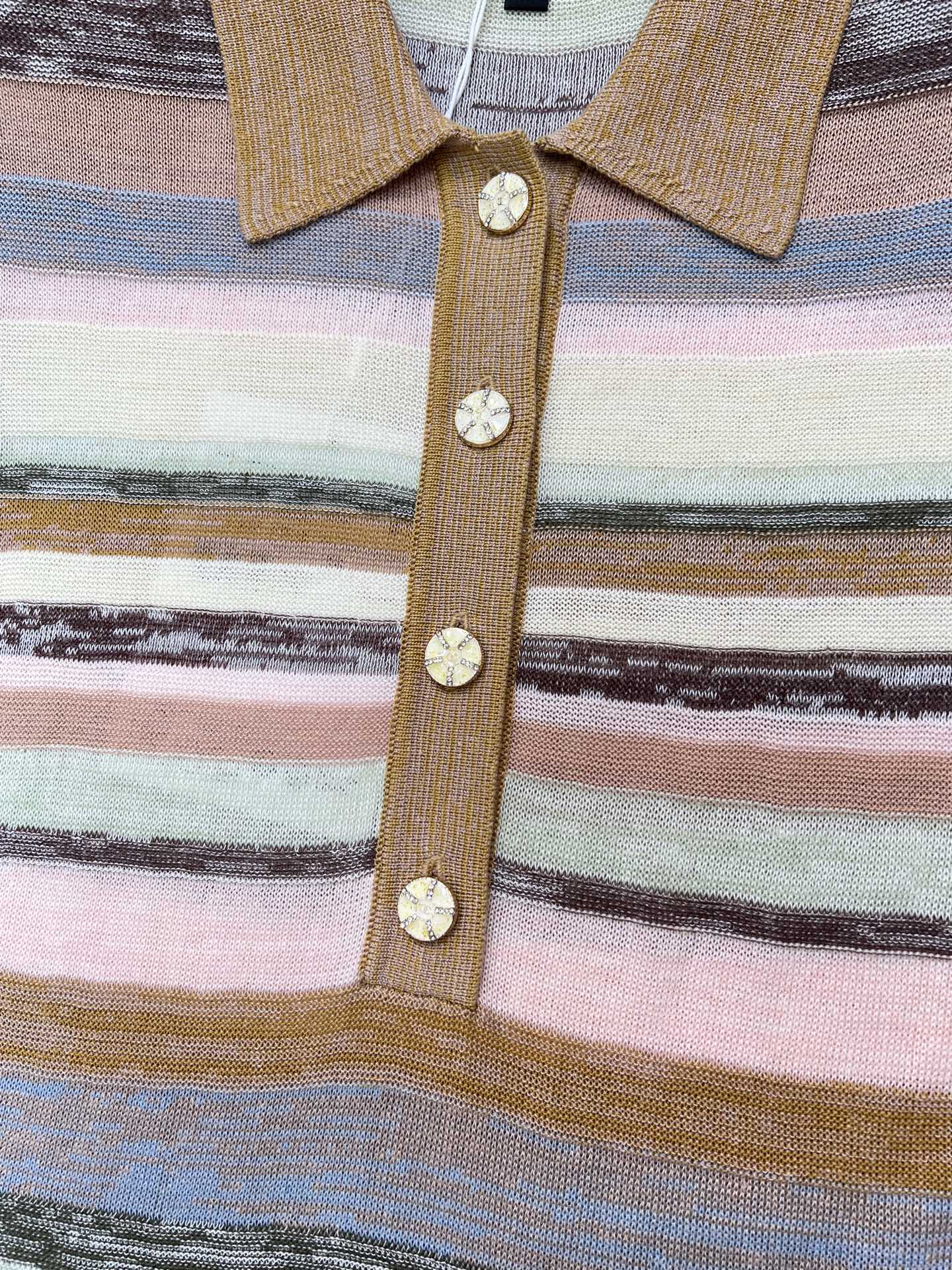 Chanel 2026 Rainbow Striped Knit Dress Cotton 626203