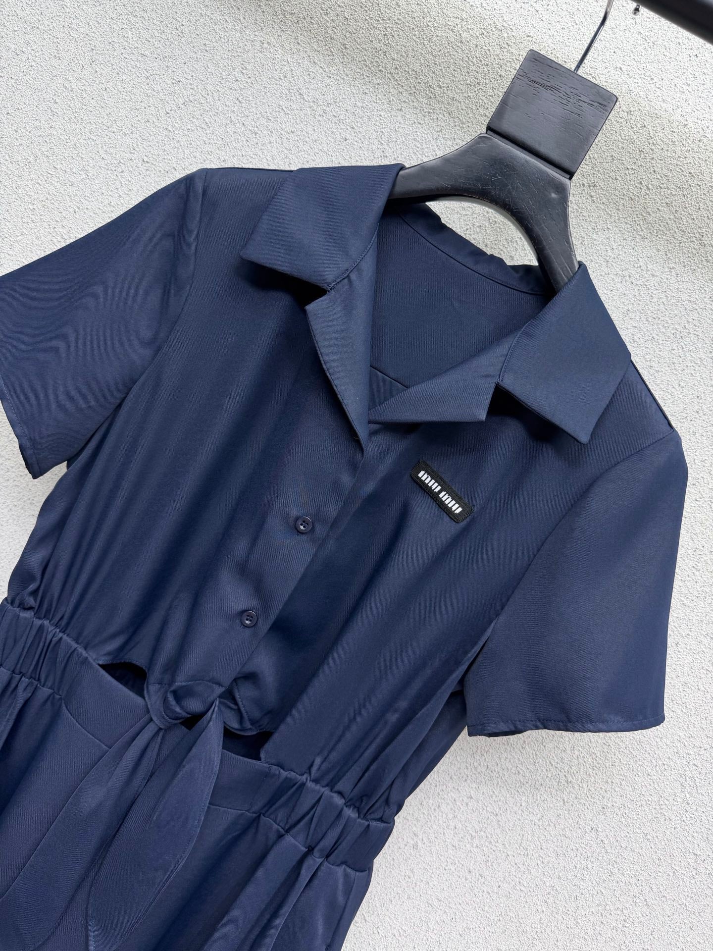 Miumiu 2026 Short-sleeved Shirt Dress Polyester 384302