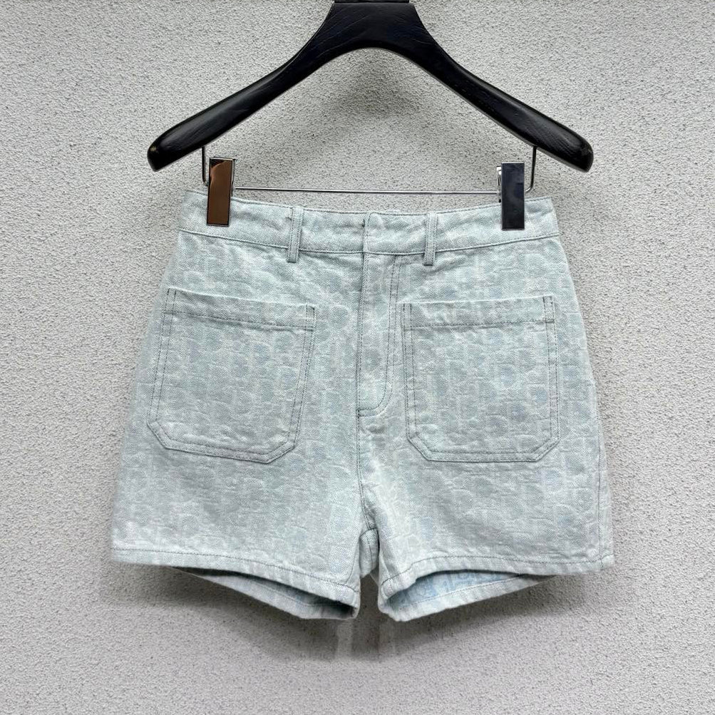 Dior 2026 Demin Jean Short Light Blue Cotton 400978