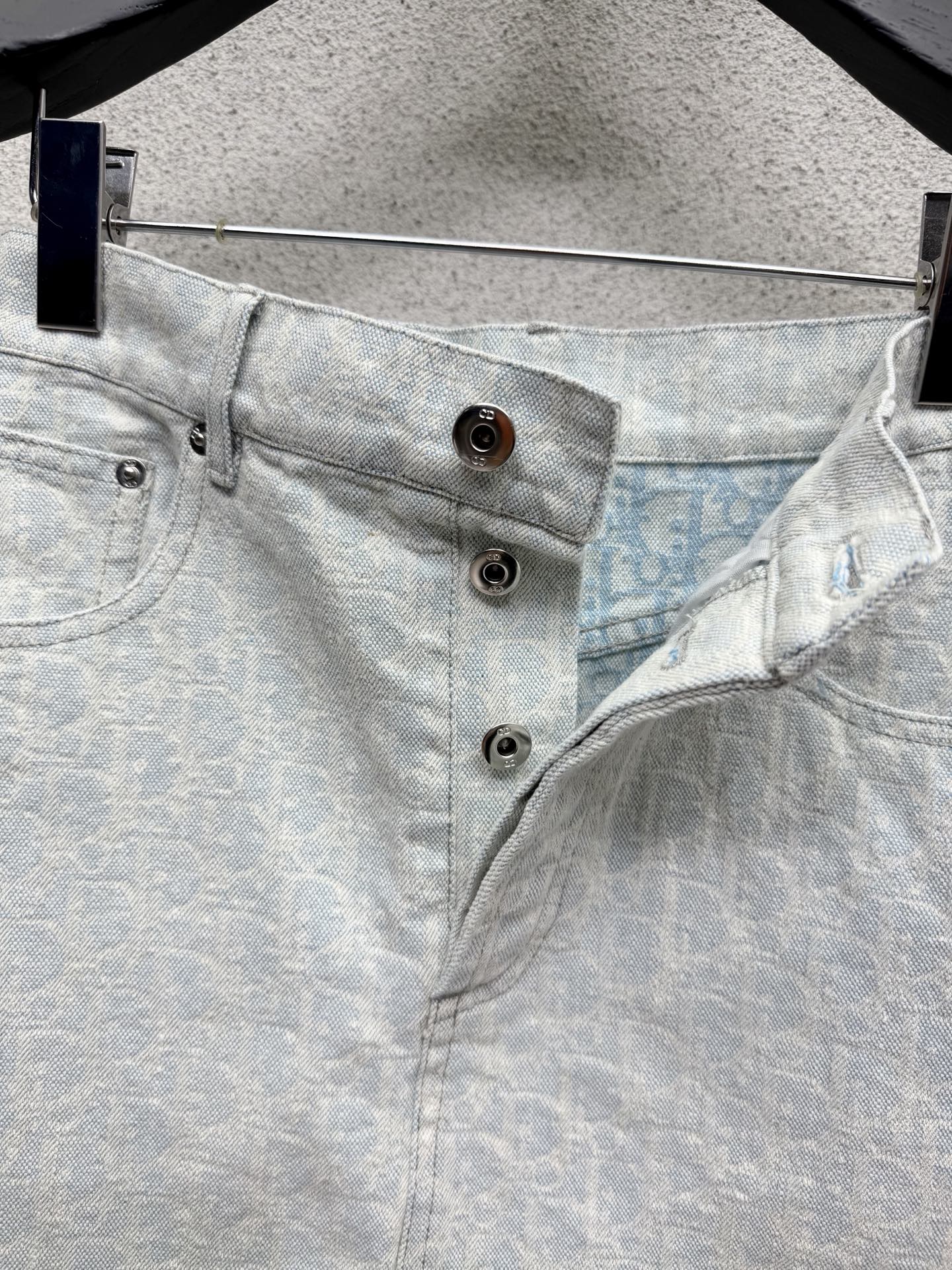 Dior 2026 Denim Midi Skirt Light Blue Cotton 400983