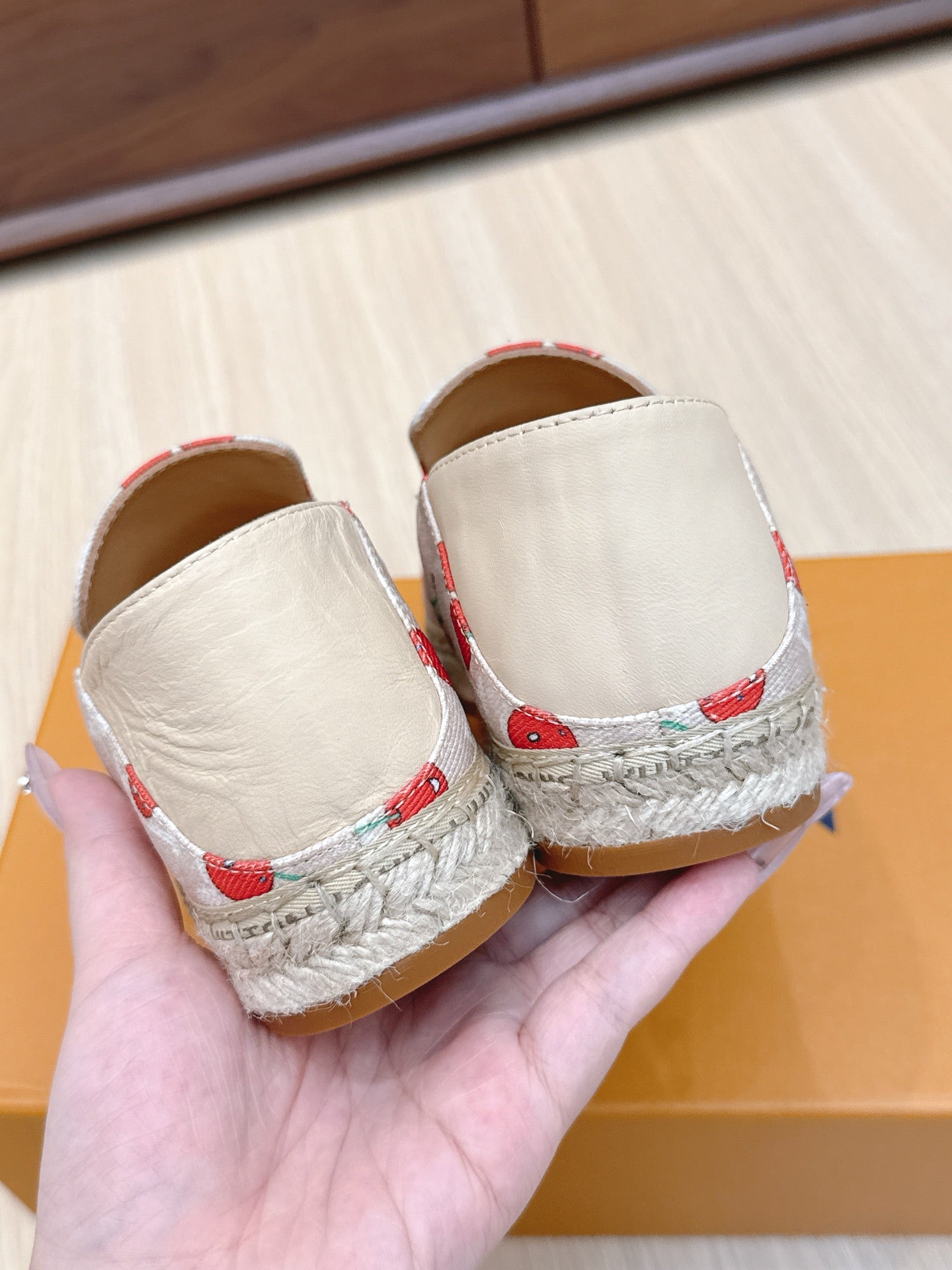 LV 26ss Loafers Ivory Red Monogram Denim 656960
