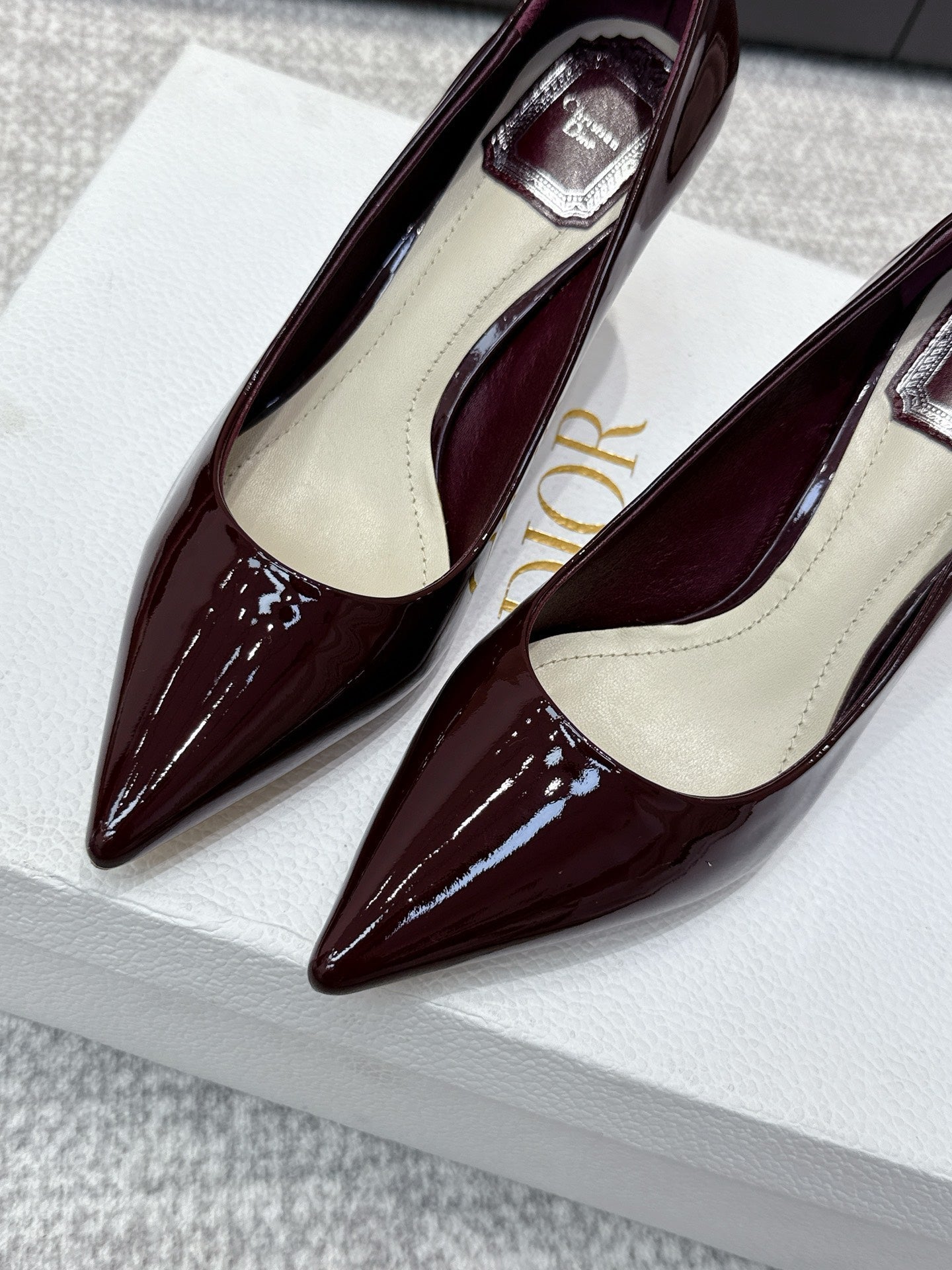CD 26s High Heels Pump 85 Dark Burgundy Patent Leather 661473