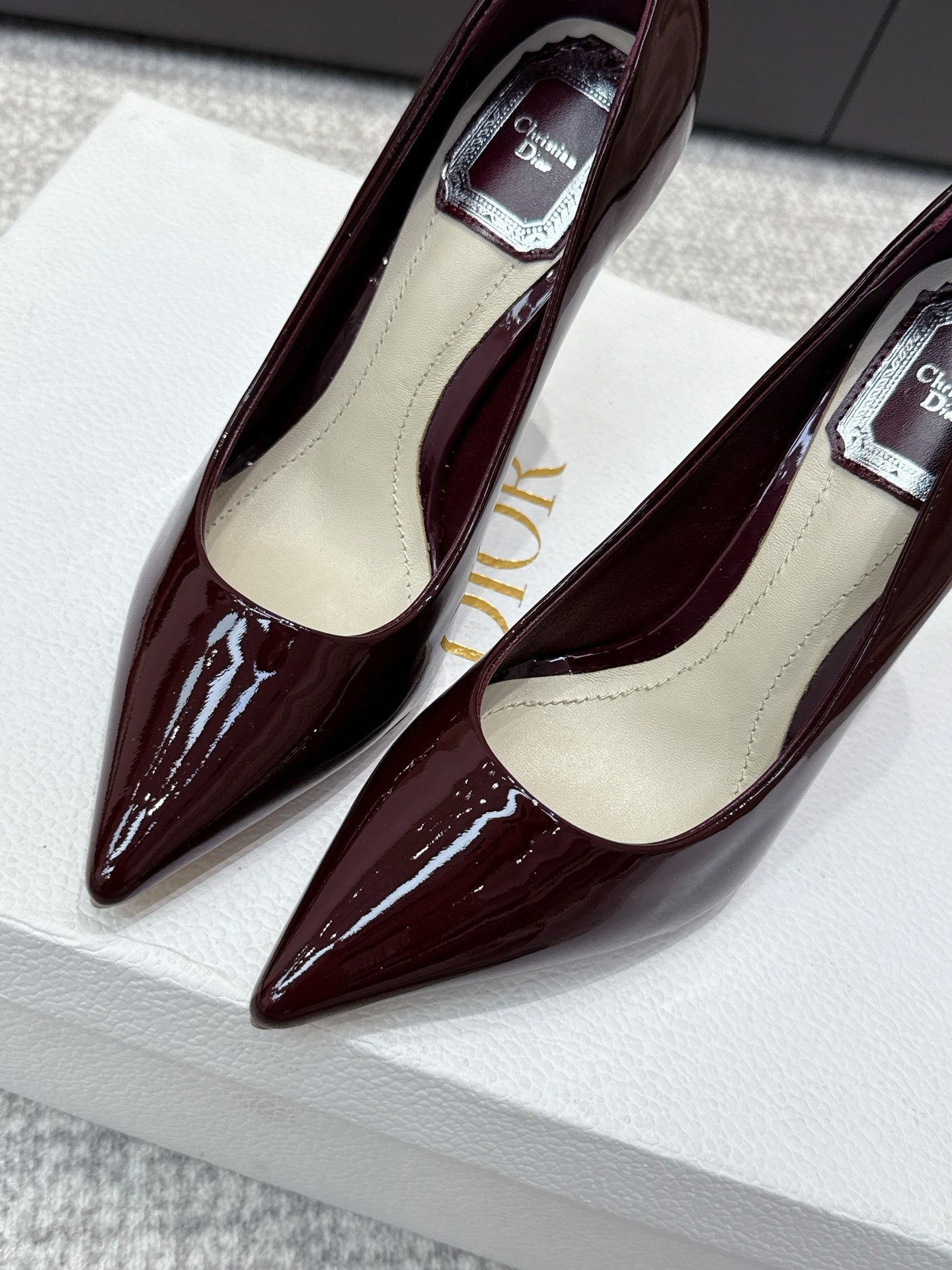 CD 26s High Heels Pump 105 Dark Burgundy Patent Leather 661477