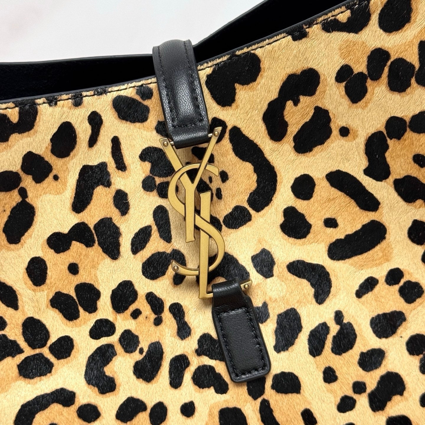 YSL 2026 LE 5 A 7 Leopard Print Handbag 31cm And 23cm Calfskin Hair