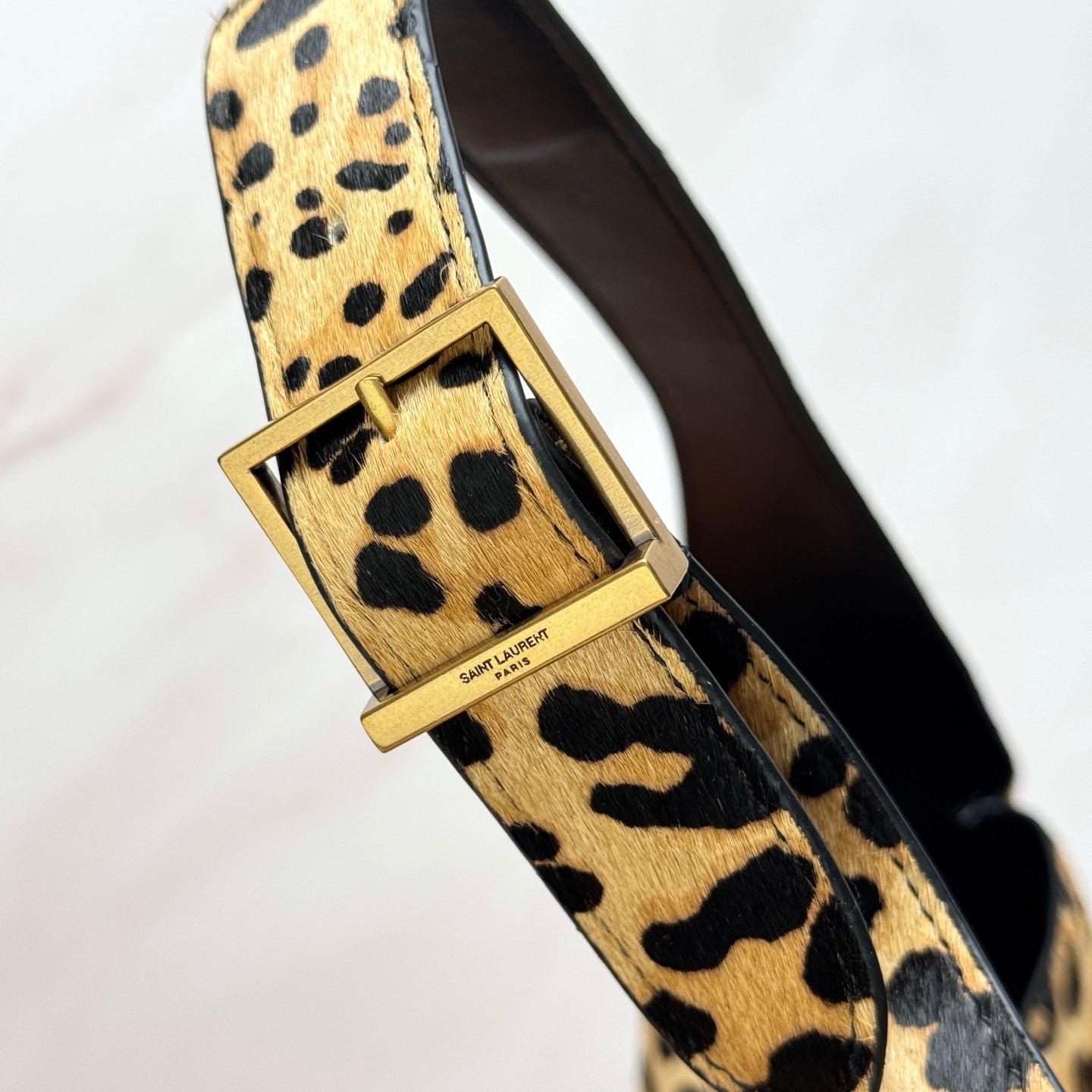 YSL 2026 LE 5 A 7 Leopard Print Handbag 31cm And 23cm Calfskin Hair