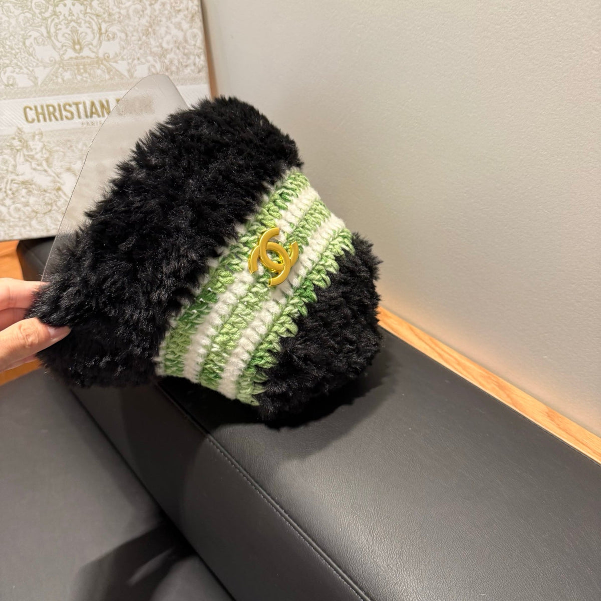 Chanel 2026 Chunky Bucket Hat Knit Wool  550205