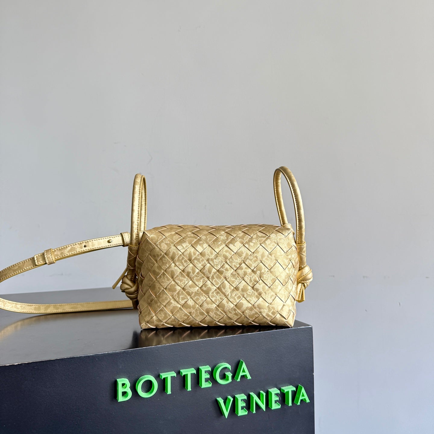 Bottega Veneta 2026 Loop Bag 21cm Intrecciato Woven Leather