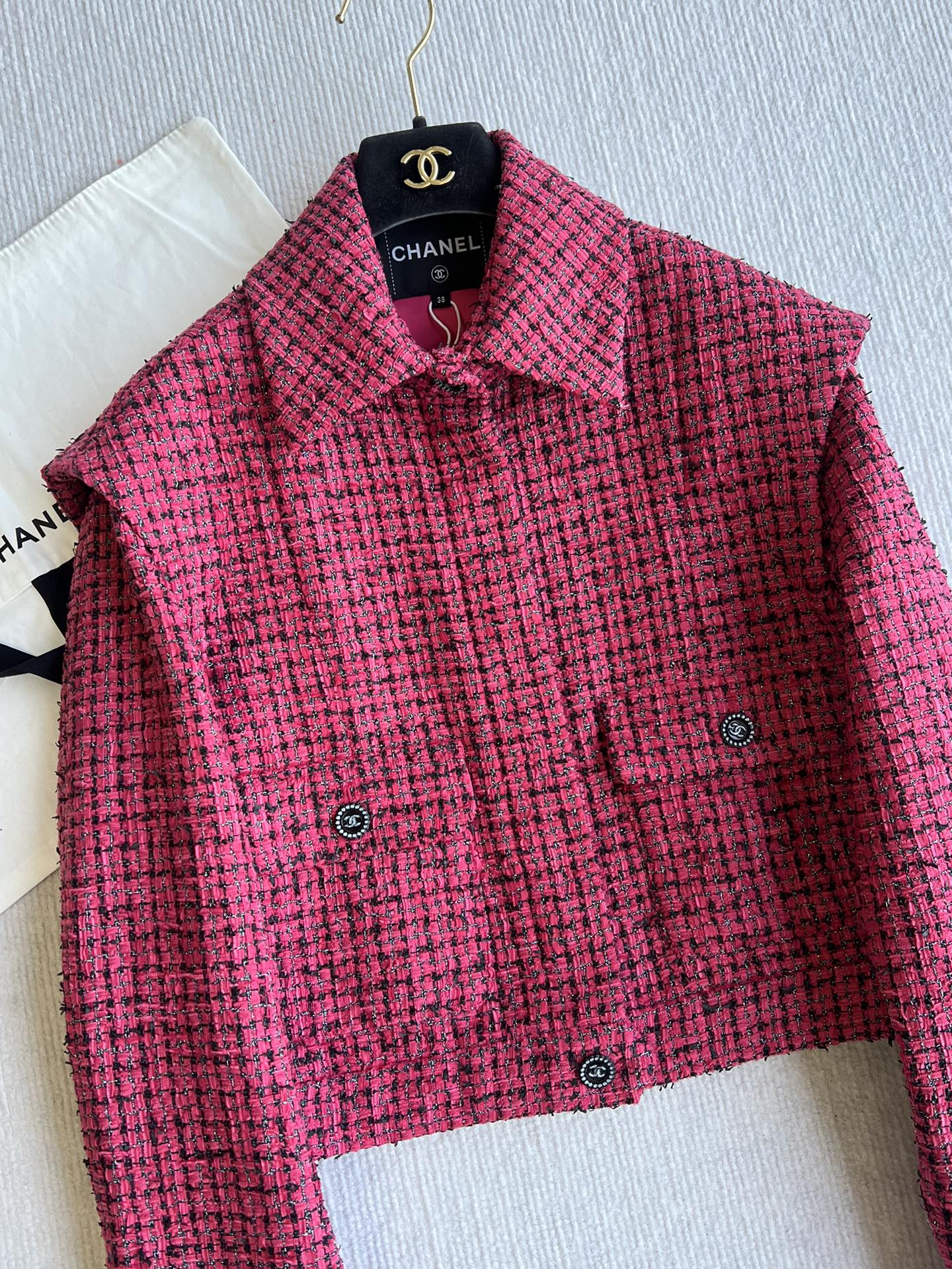 CC 25 Double Pocket Jacket Pink Cotton Polyamide 219067