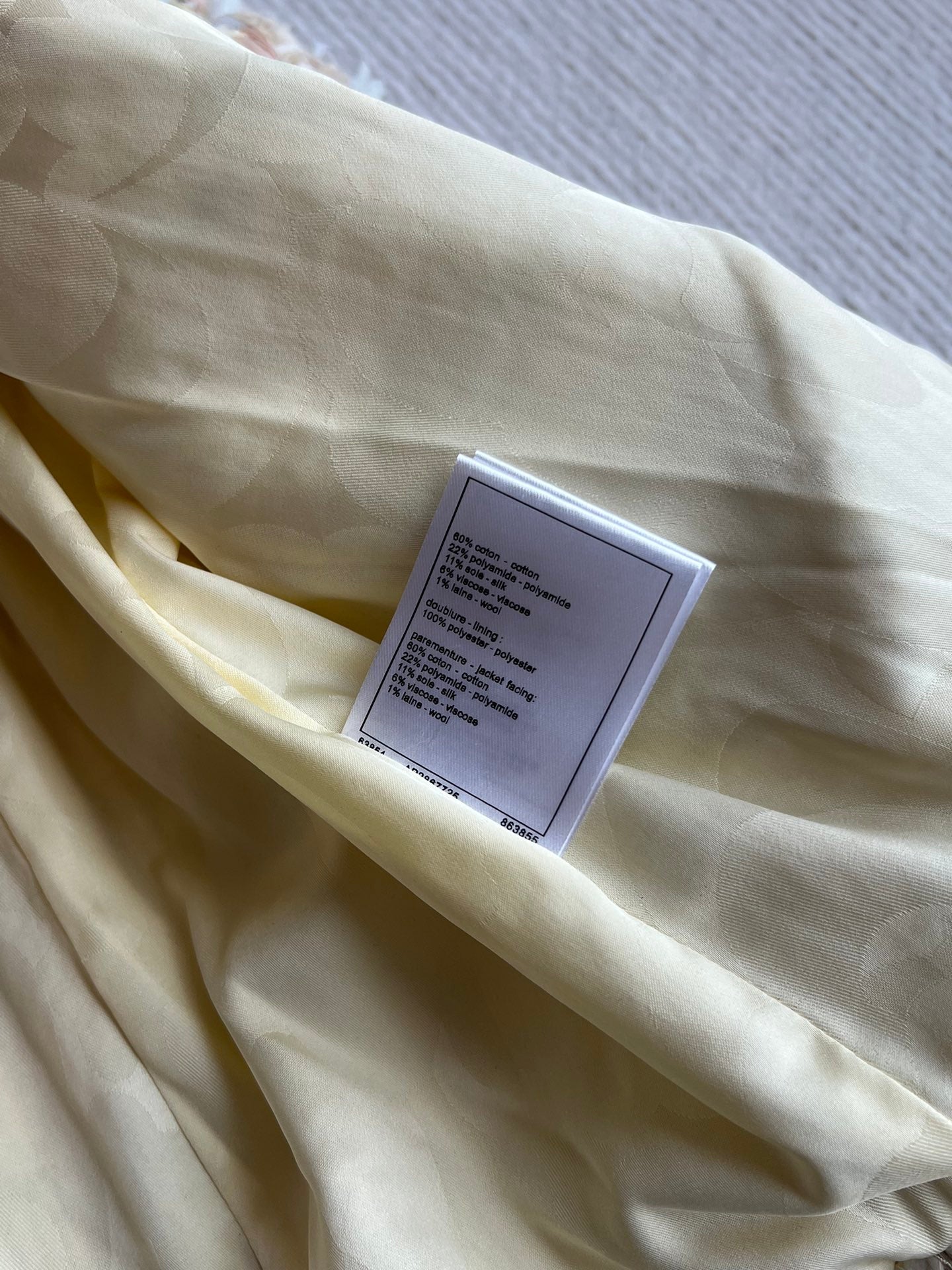 CC 25 Vest In Light Yellow Cotton 235865