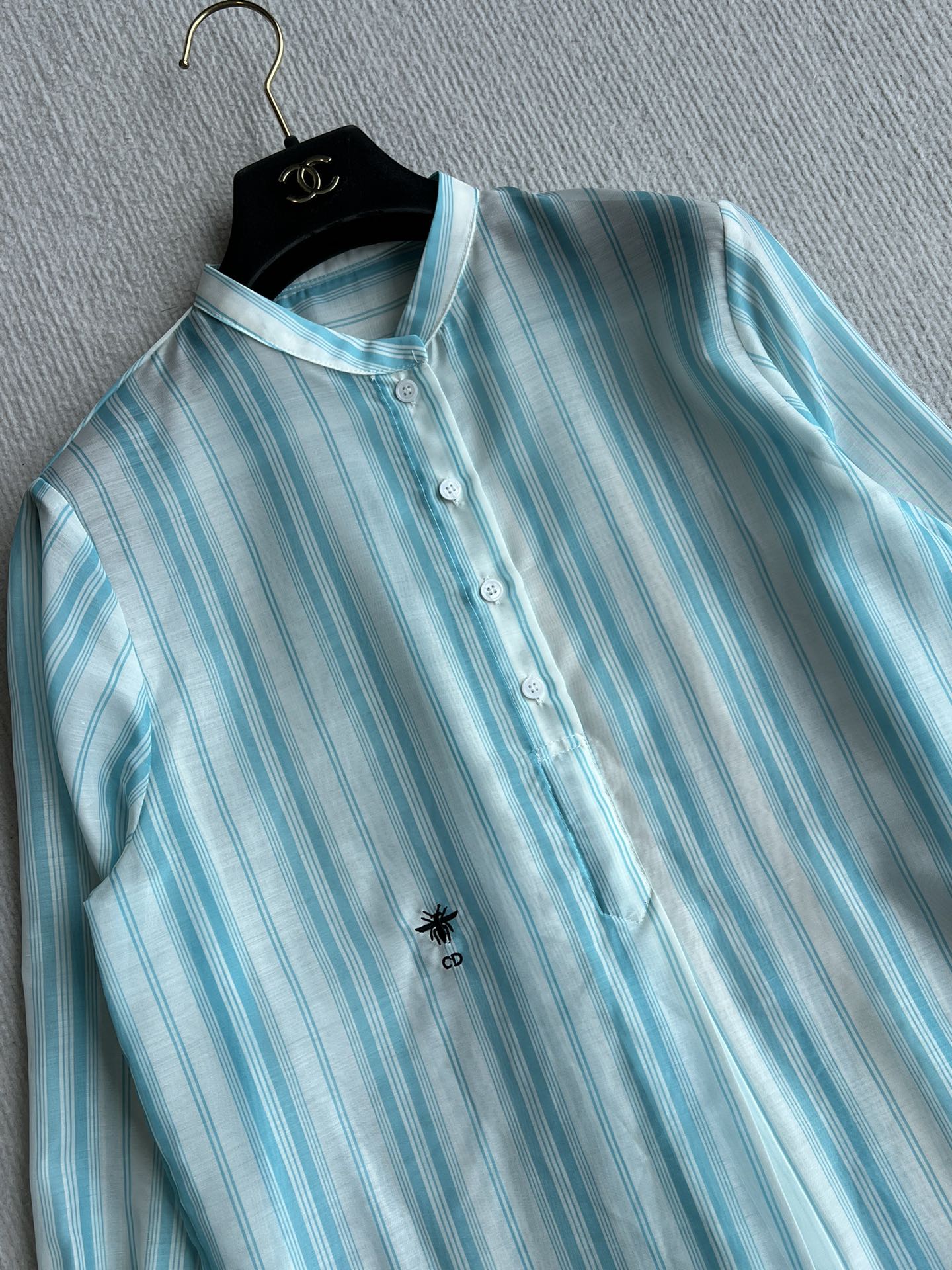 CD 25 Striped Shirt Blue Cotton