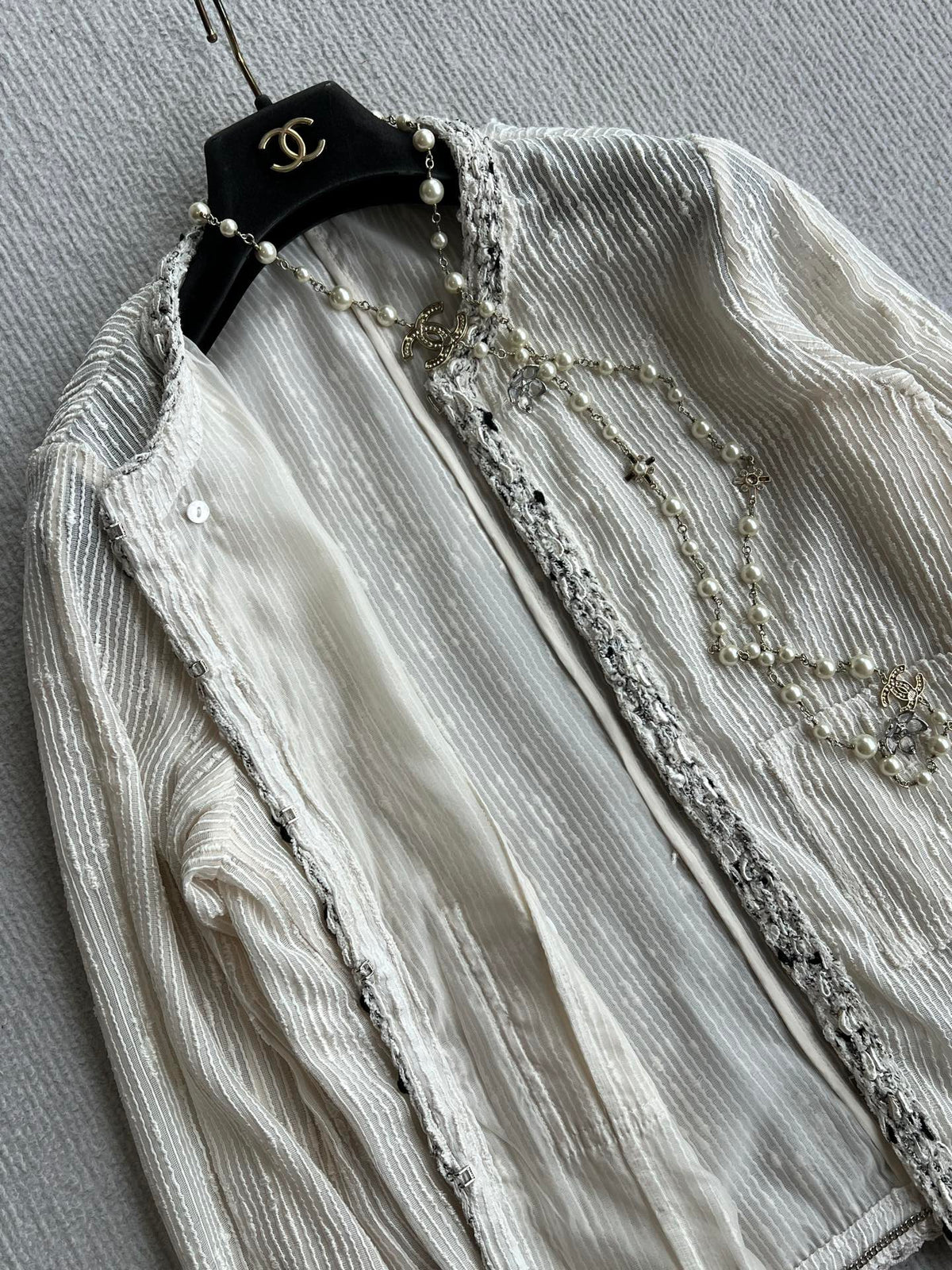 Chanel 2026 Off-White Jacket And Skirt Set Fabric