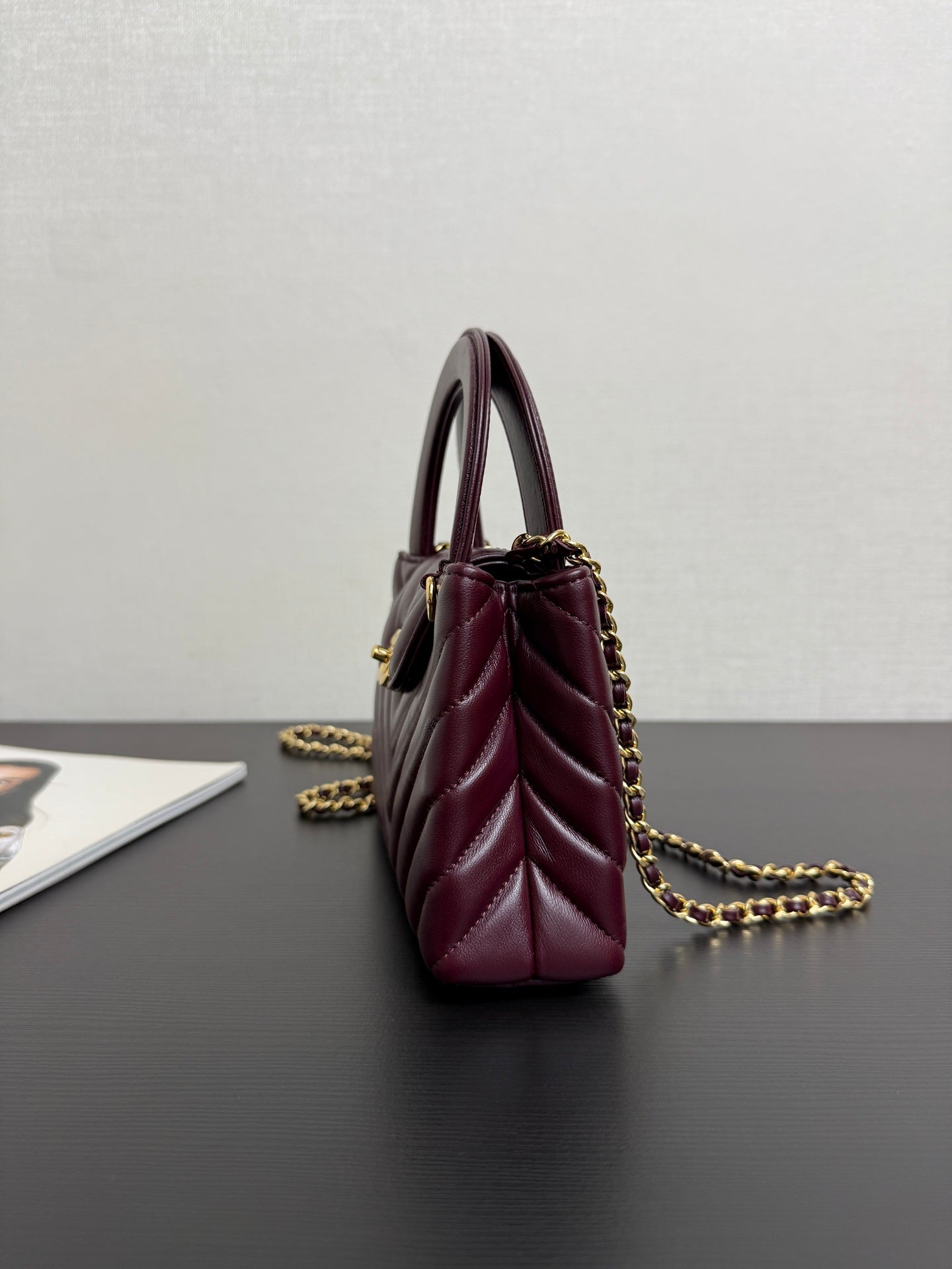 Chanel 2026 Kelly Bag 19cm Burgundy Lambskin