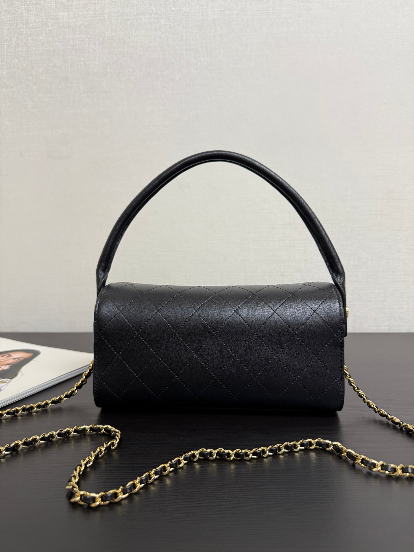 Chane 2026 Clutch With Chain 23cm Black Lambskin