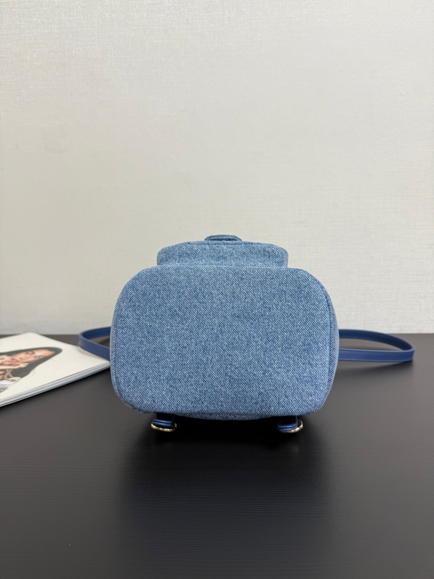 Chanel 2026 Backpack 18cm Blue Denim Leather