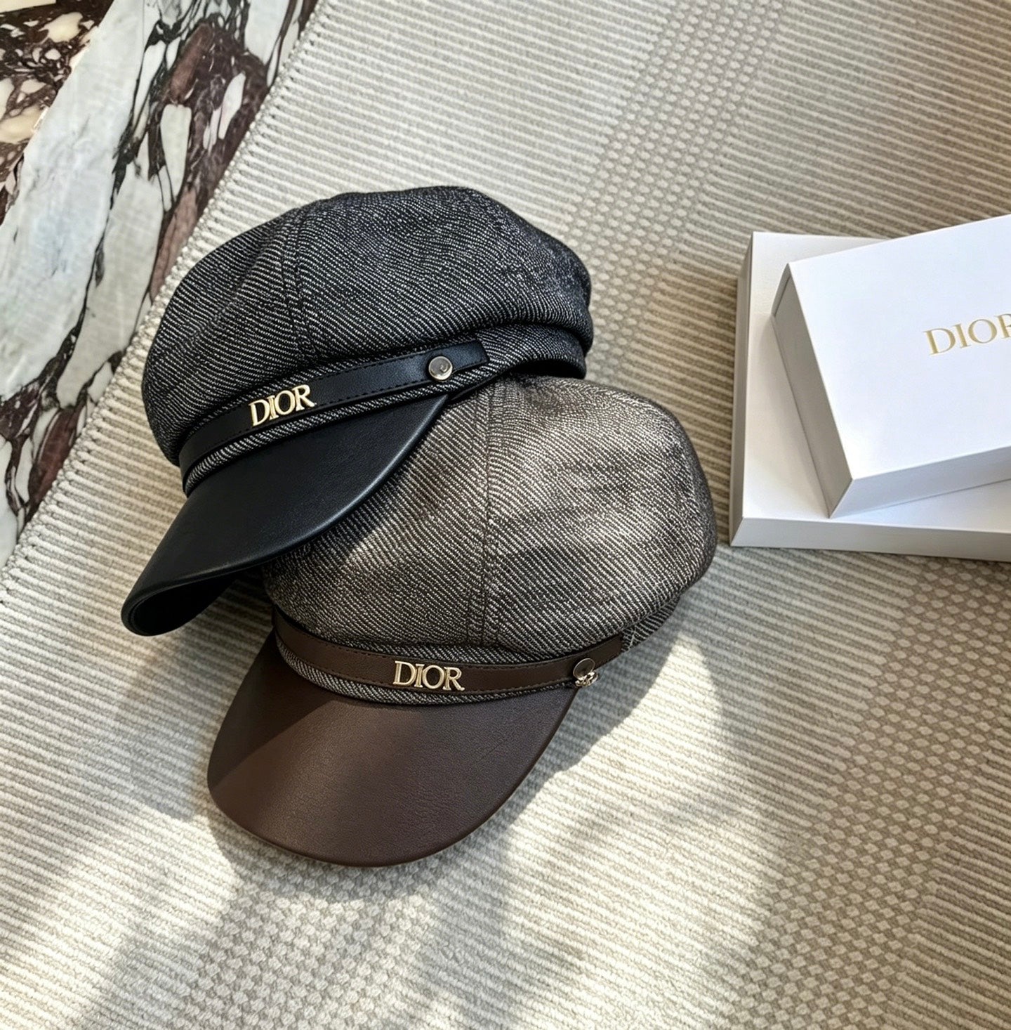 Dior Beret Denim Leather 212643