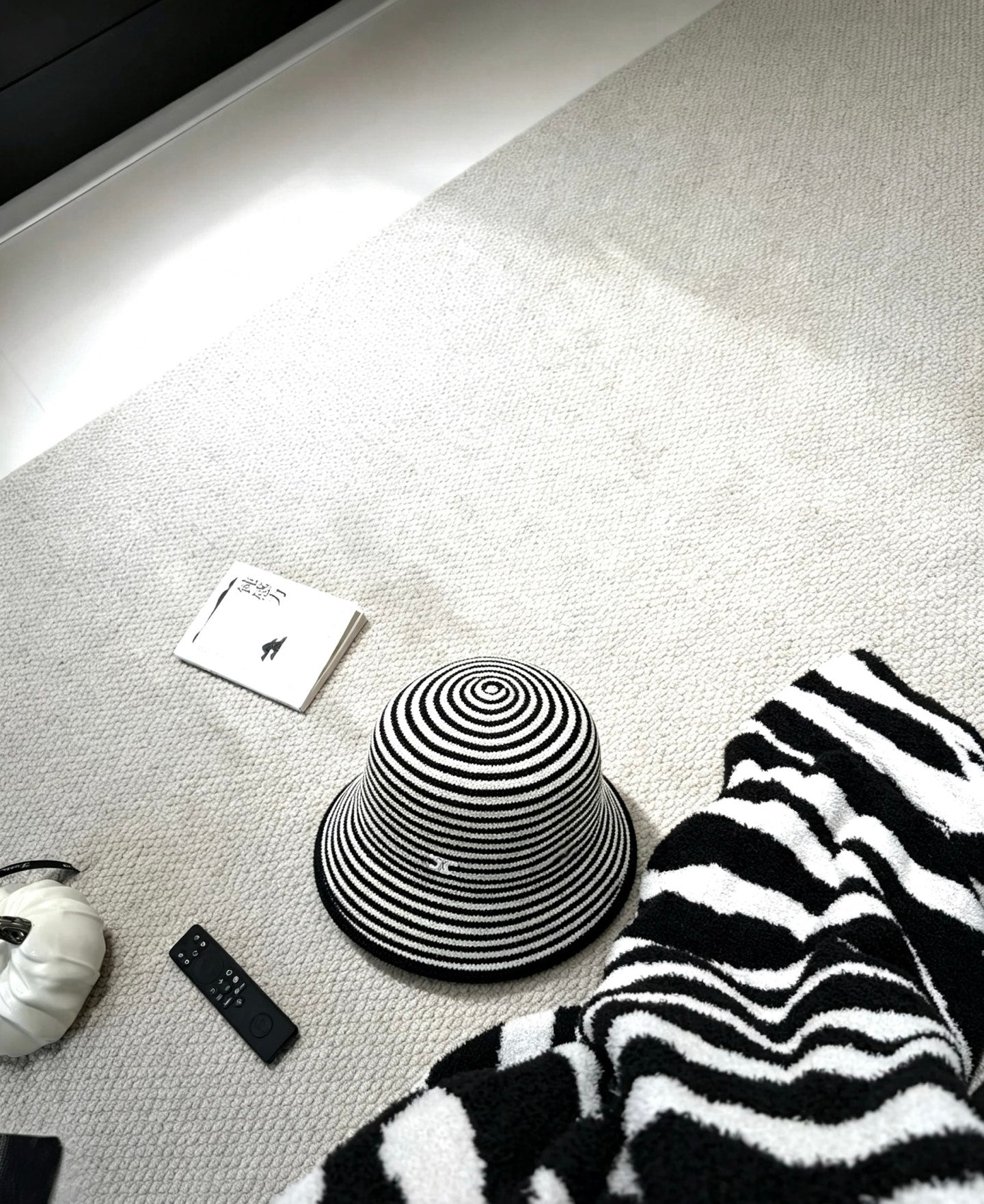 Celine Black And White Striped Bucket Hat 212908