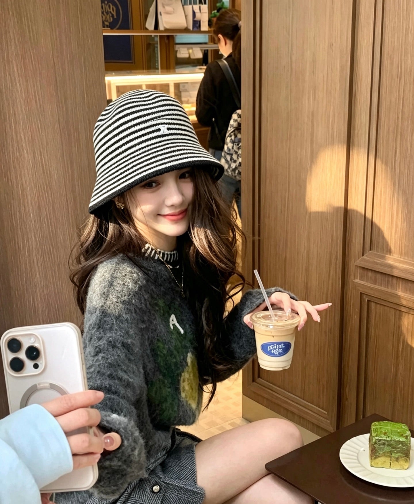 Celine Black And White Striped Bucket Hat 212908