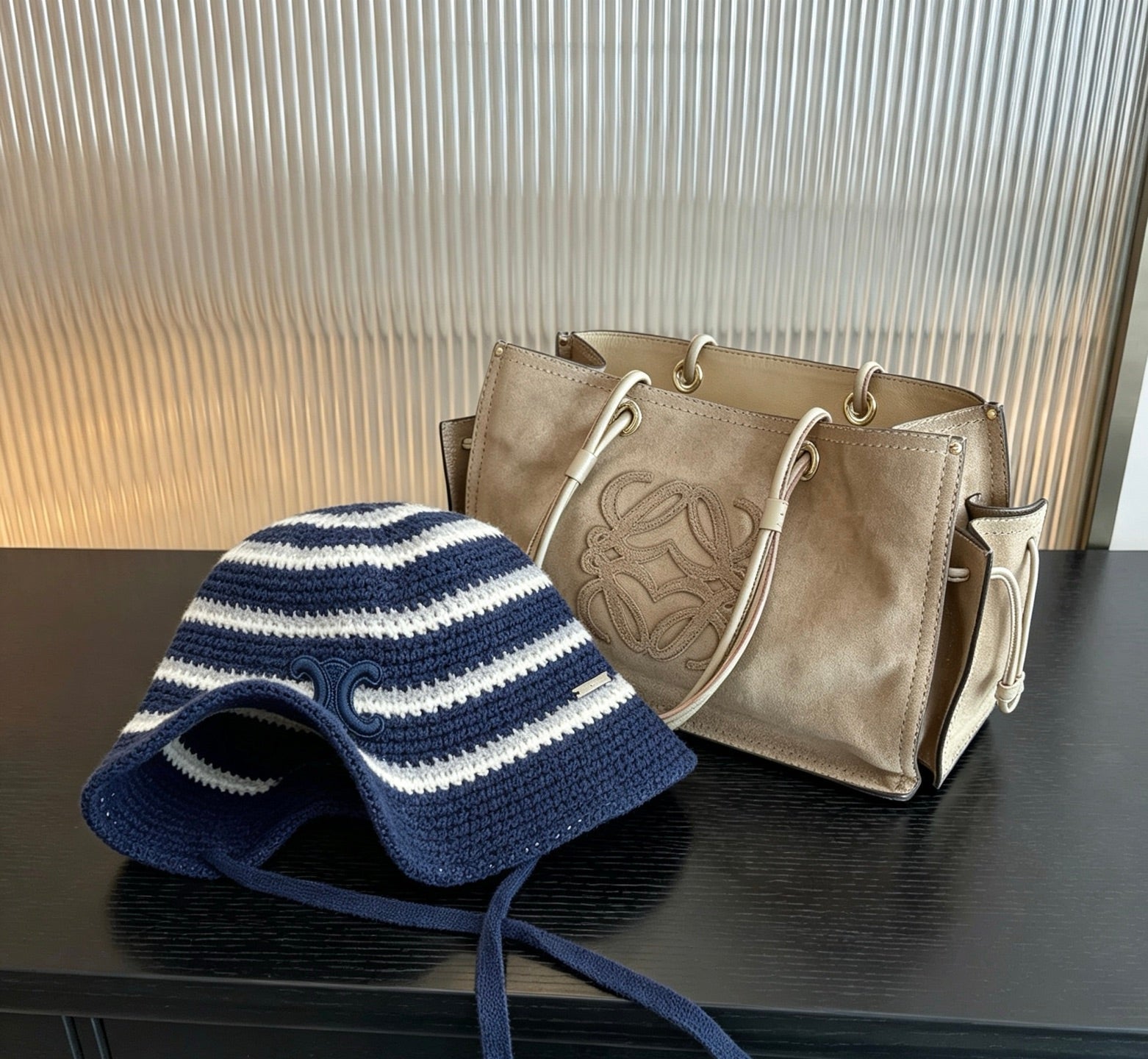 Celine Bucket Triomphe Knitted Hat 212771