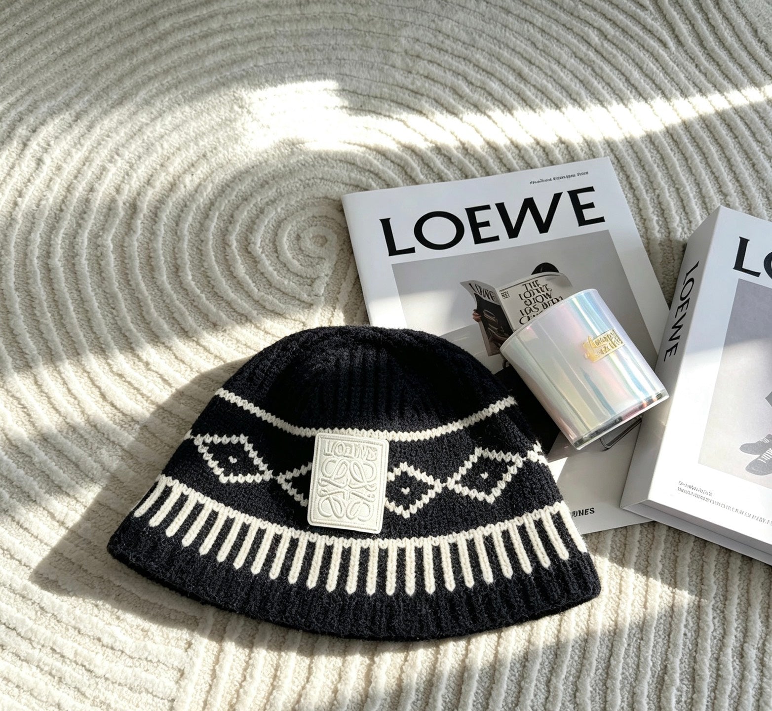 Loewe Jacquard Knit Bucket Hat 212901