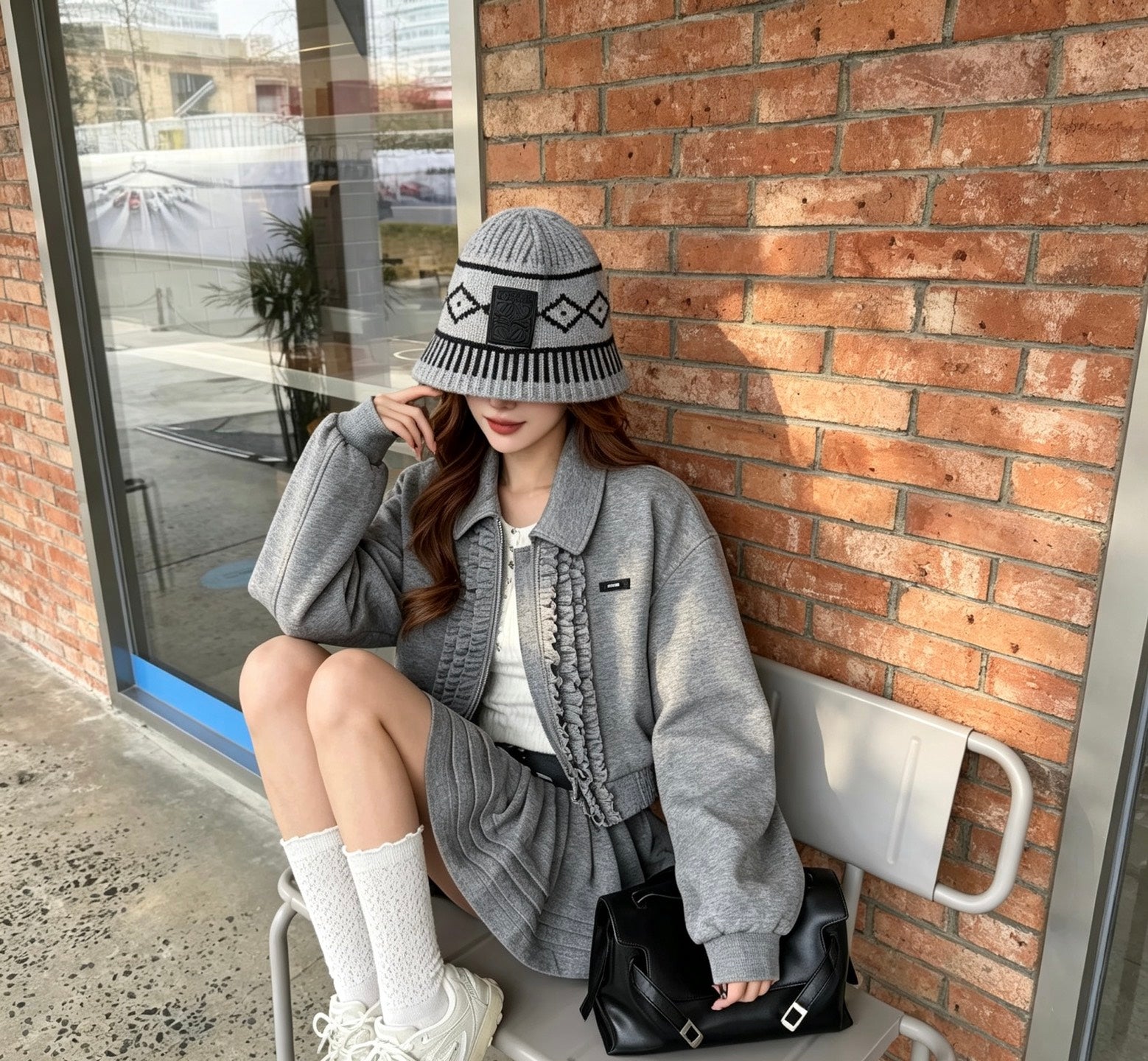 Loewe Jacquard Knit Bucket Hat 212901