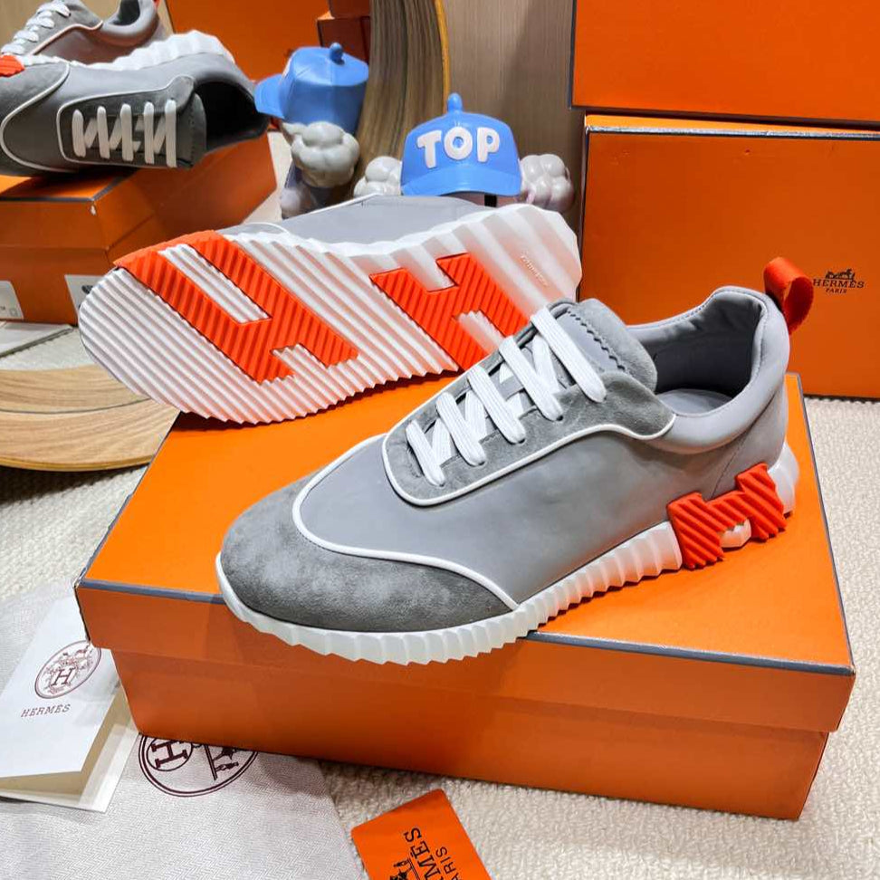 HM Bouncing Sneaker Ice Gray Fabric with Suede 206310