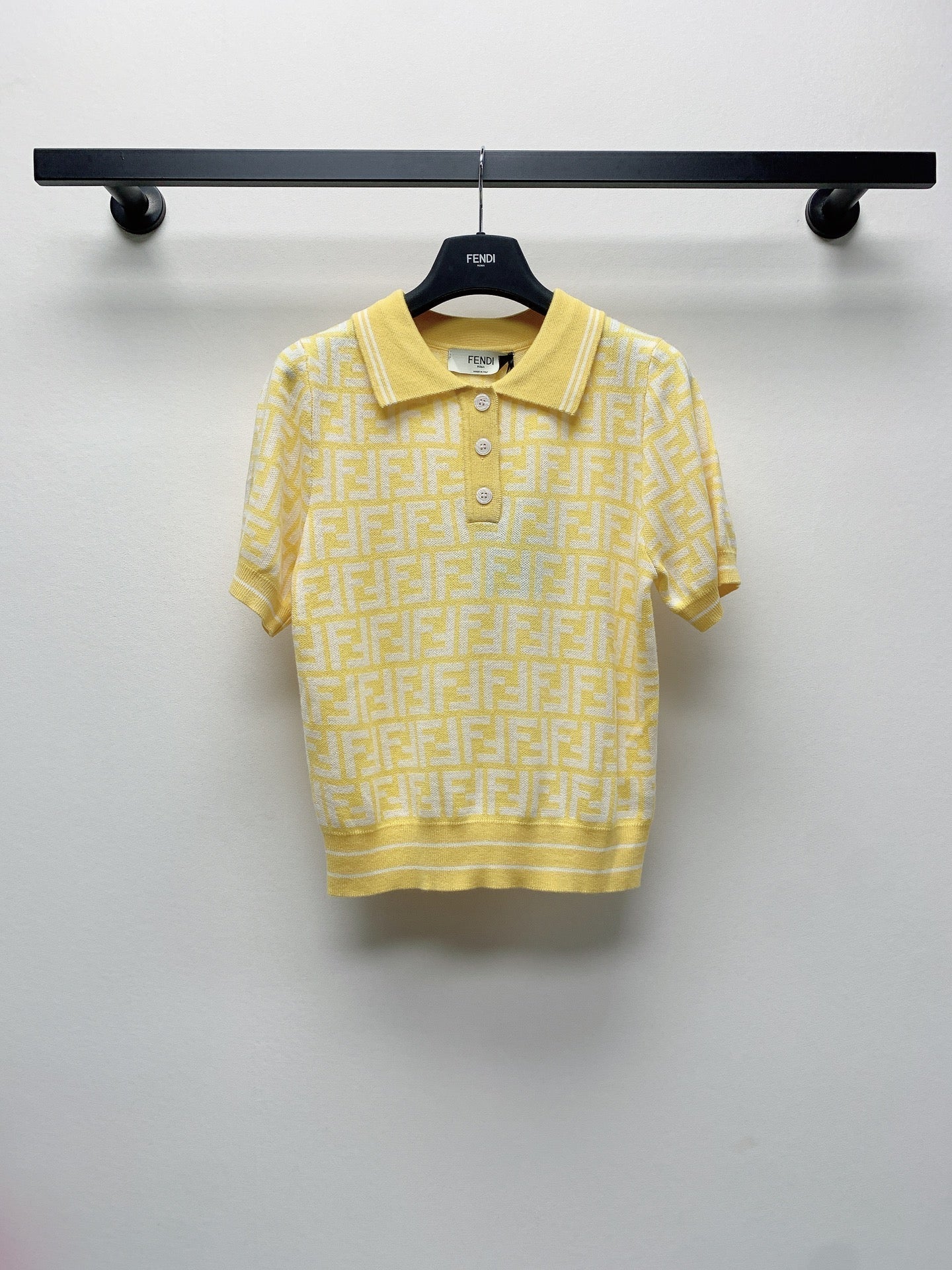 Fendi 25C Polo Shirt Yellow 228190