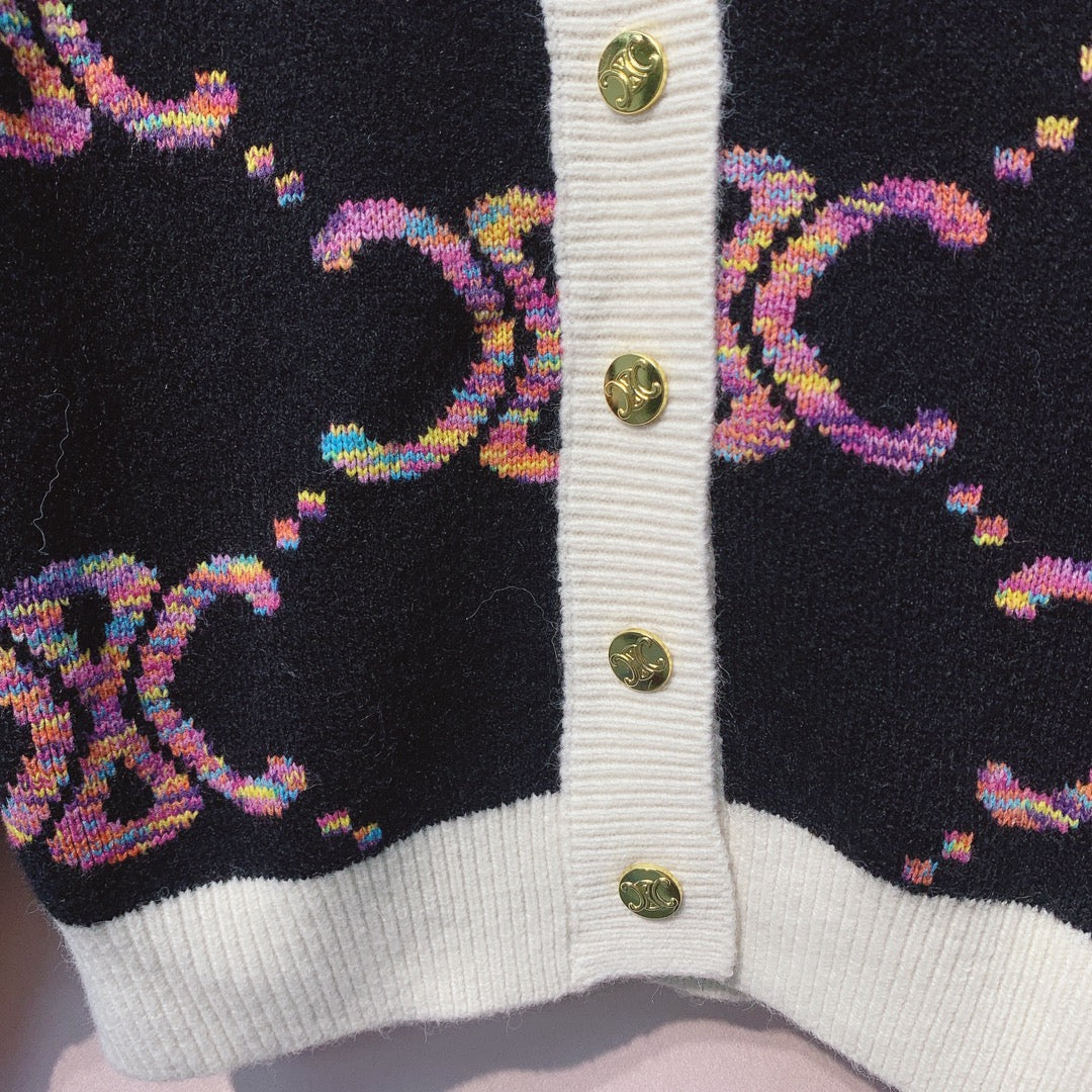 Celine 25 Cardigan Multicolor Wool 301603