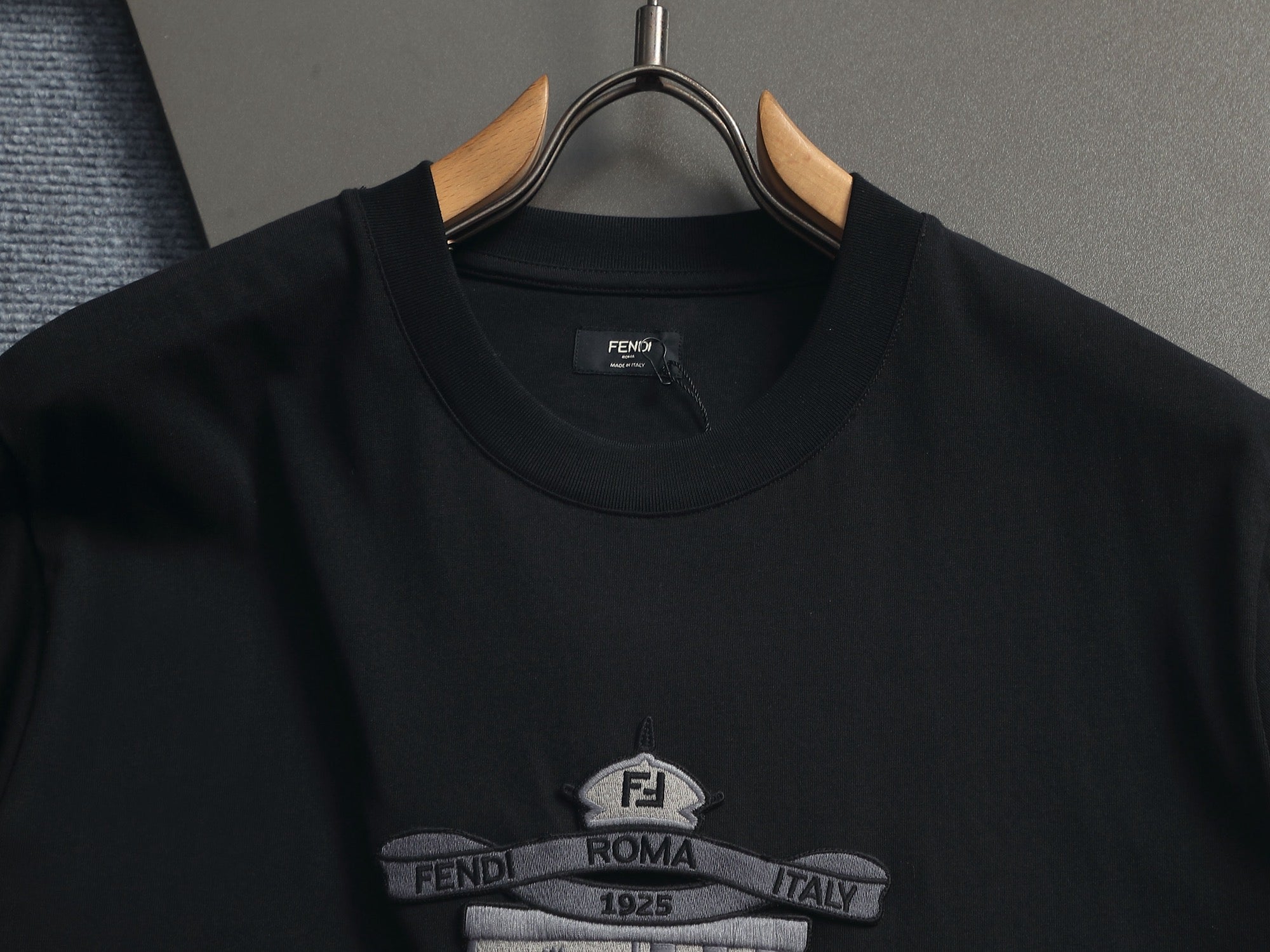 Fendi 2026 Logo Embroidered T-Shirt Cotton 829804