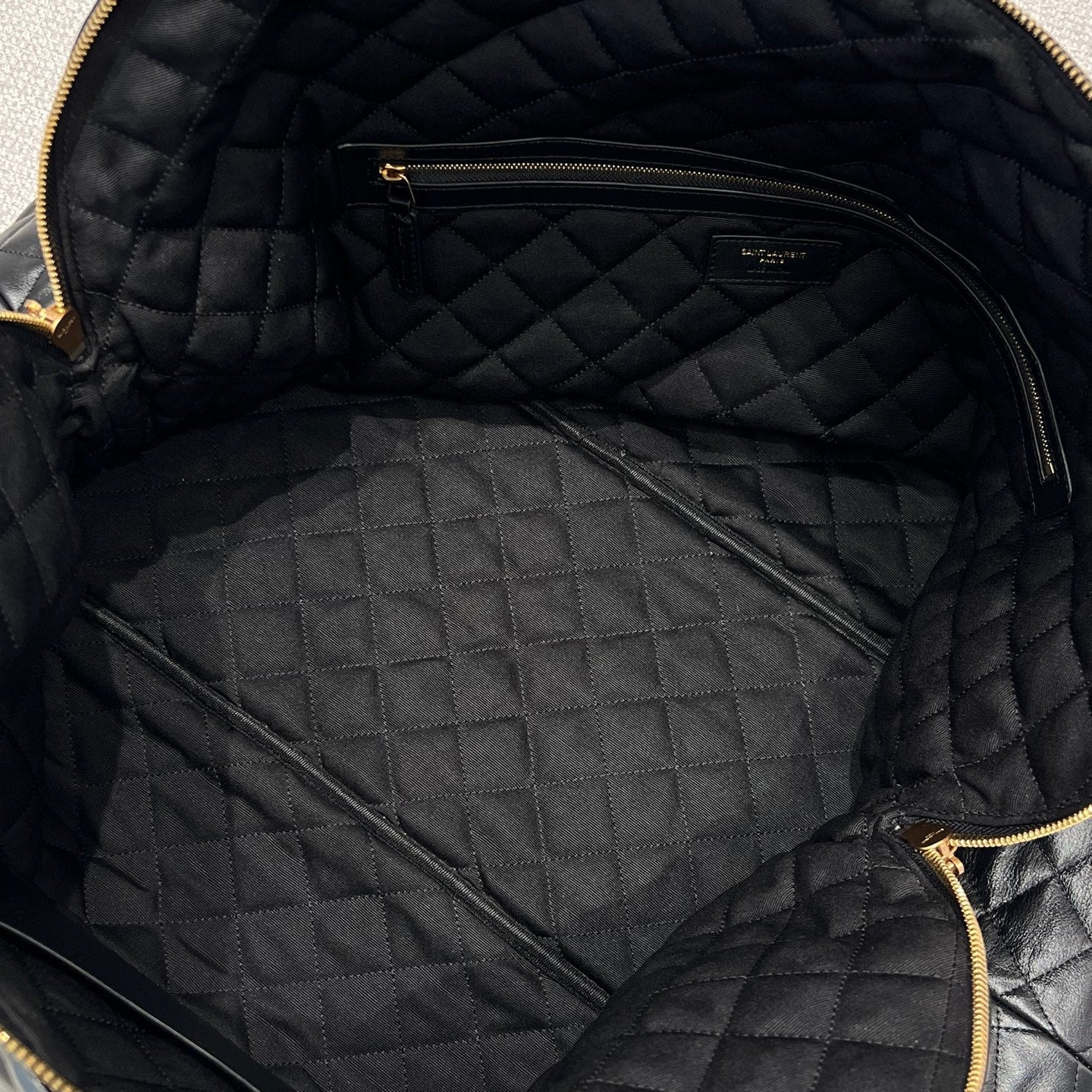 YSL bag 59cm Black Gold Calfskin
