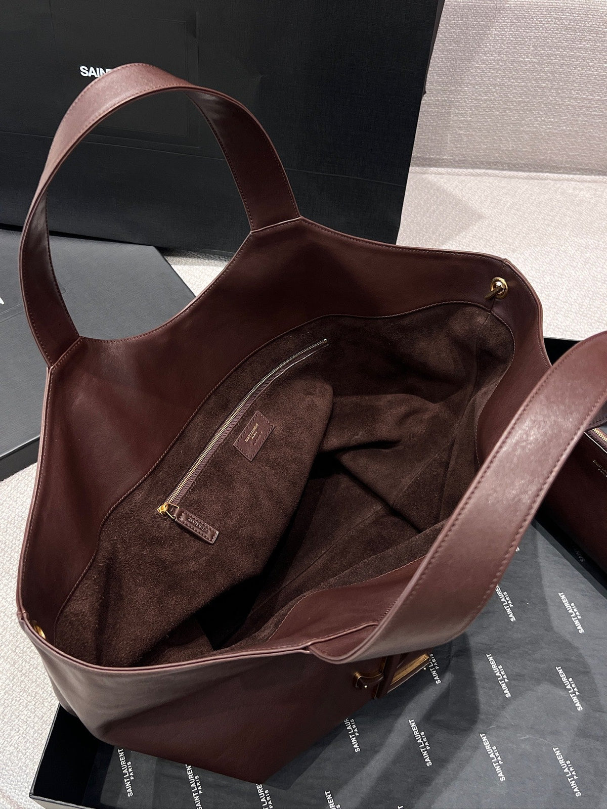 YSL 2026 Icare Maxi Tote Bag 55cm Smooth Leather