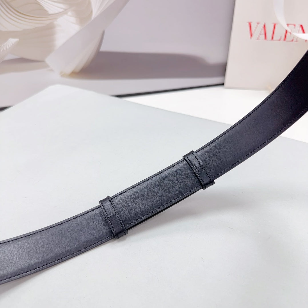 The Bold Edition Belt 30mm Black Calfskin Gold Buckle