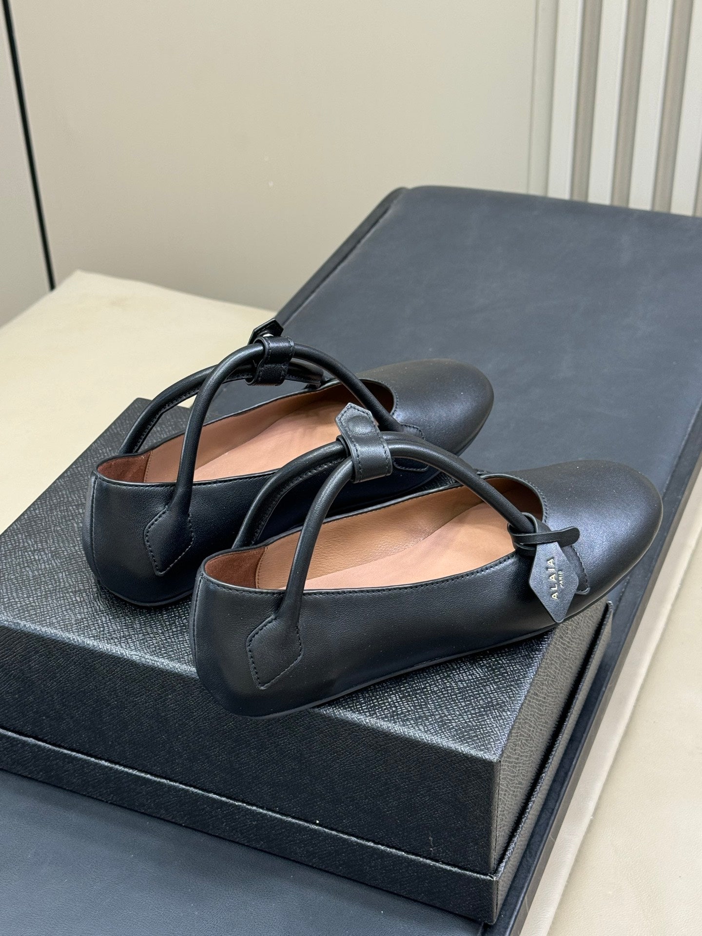 ALAIA  Le Teckel  Ballet Flats Black Sheepskin 468731