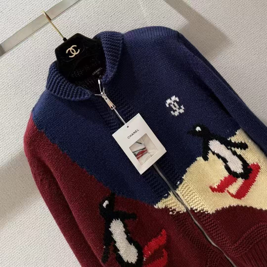 Chanel 2026 Cardigan Blue Mix Colors Cashmere