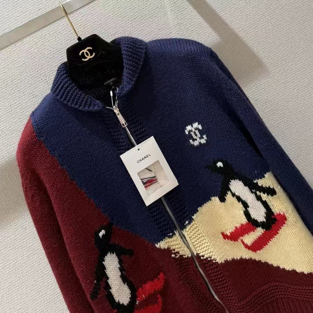 Chanel 2026 Cardigan Blue Mix Colors Cashmere