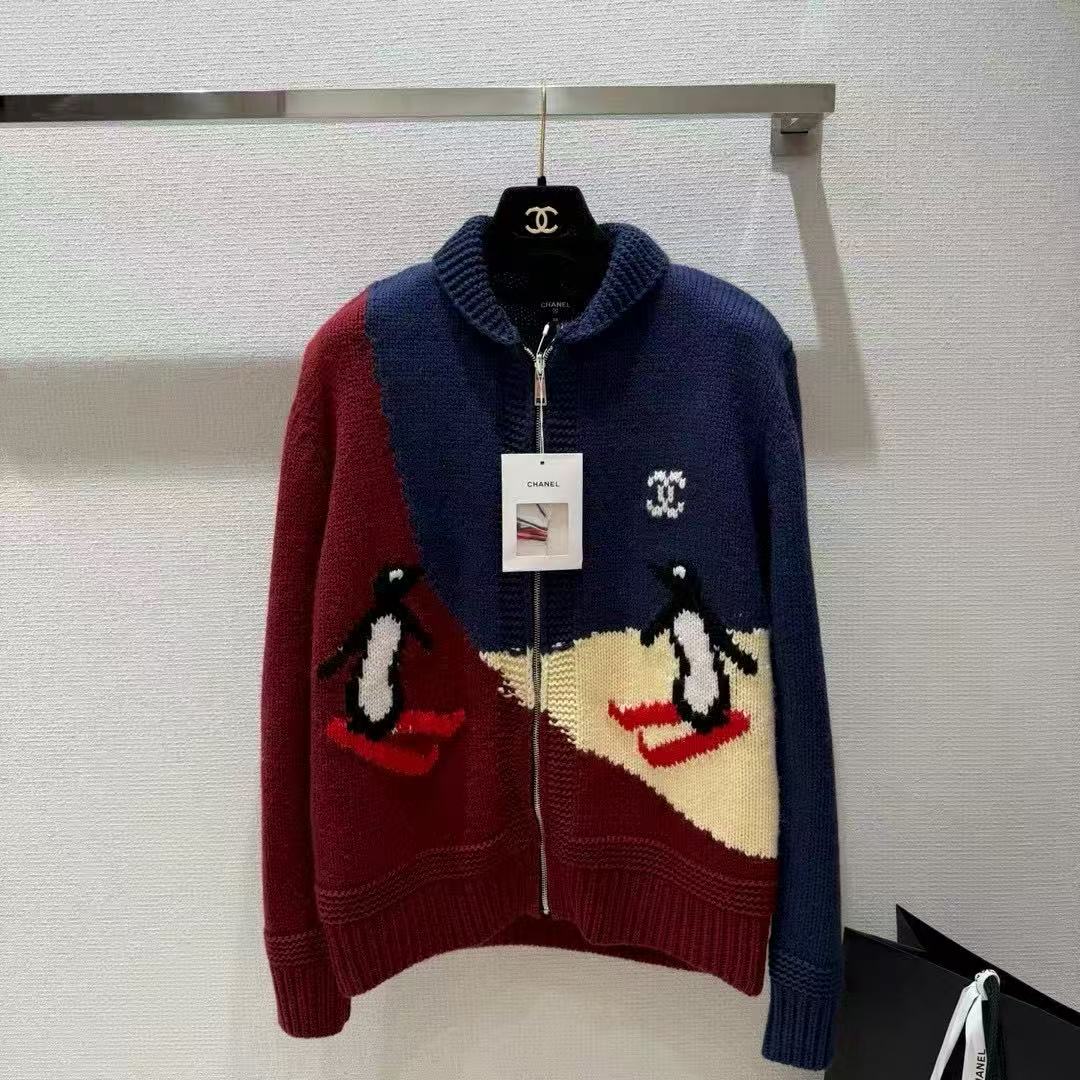 Chanel 2026 Cardigan Blue Mix Colors Cashmere