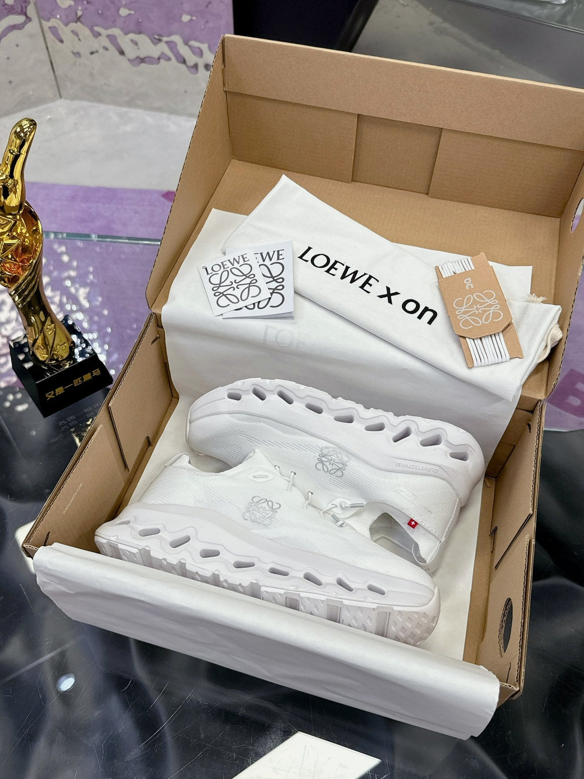 Loewe x On Cloudtilt Sneaker White Calfskin