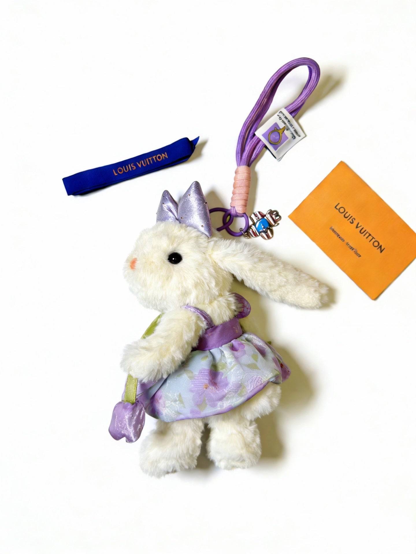 LV Plush Bunny Bag Charm