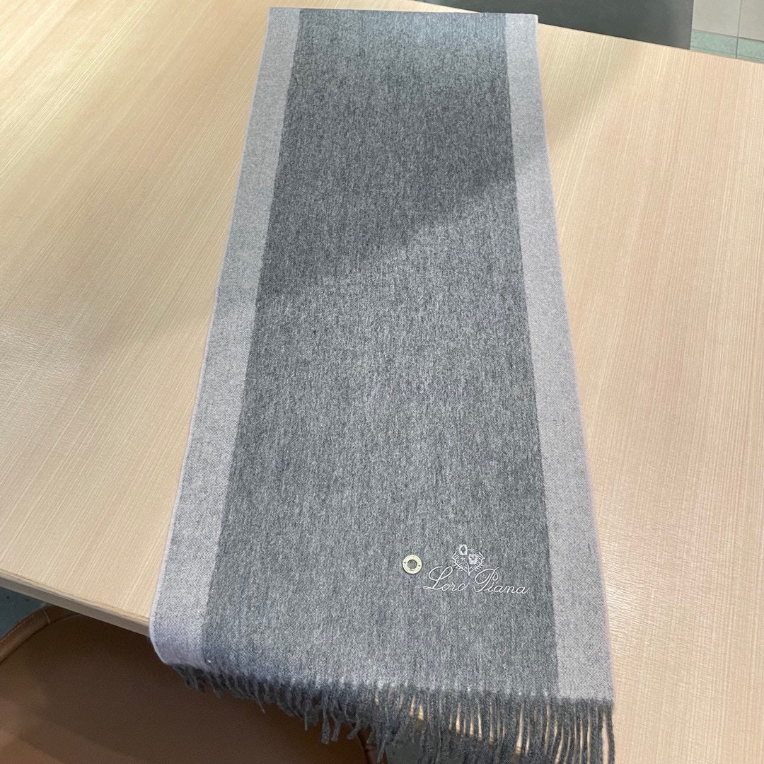 LP Grande Unita Scarf 180 CM In Dark Grey Mix Light Grey Cashmere  208871