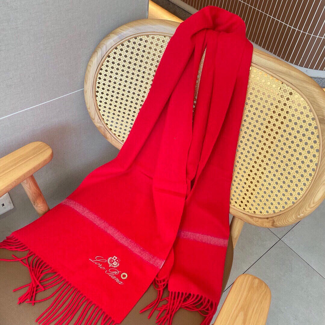 LP Twelve Scarf 180 CM In Bright Red Cashmere  211829