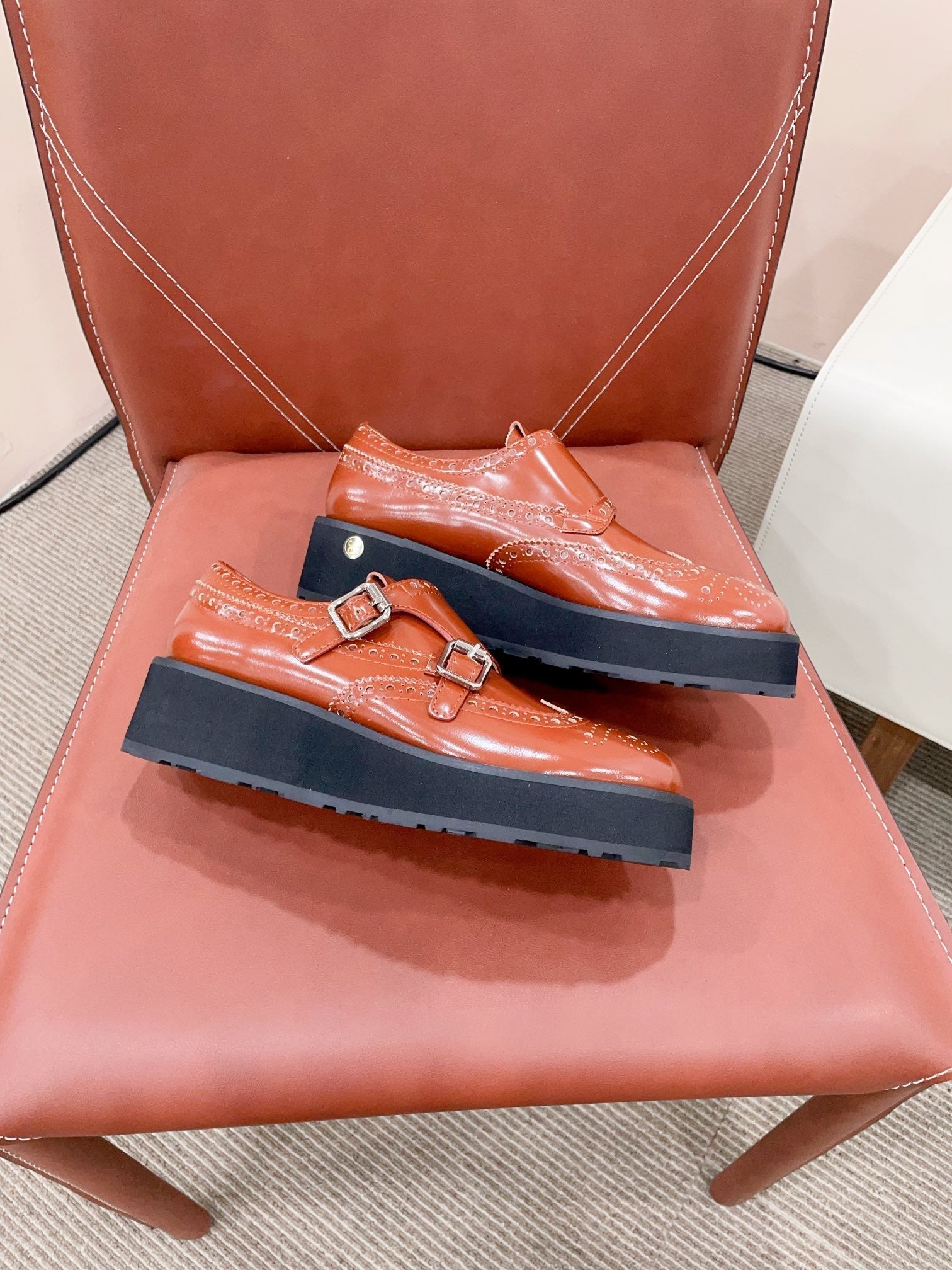 Miu-Church's Loafers Brown Glossy Nubuck Leather