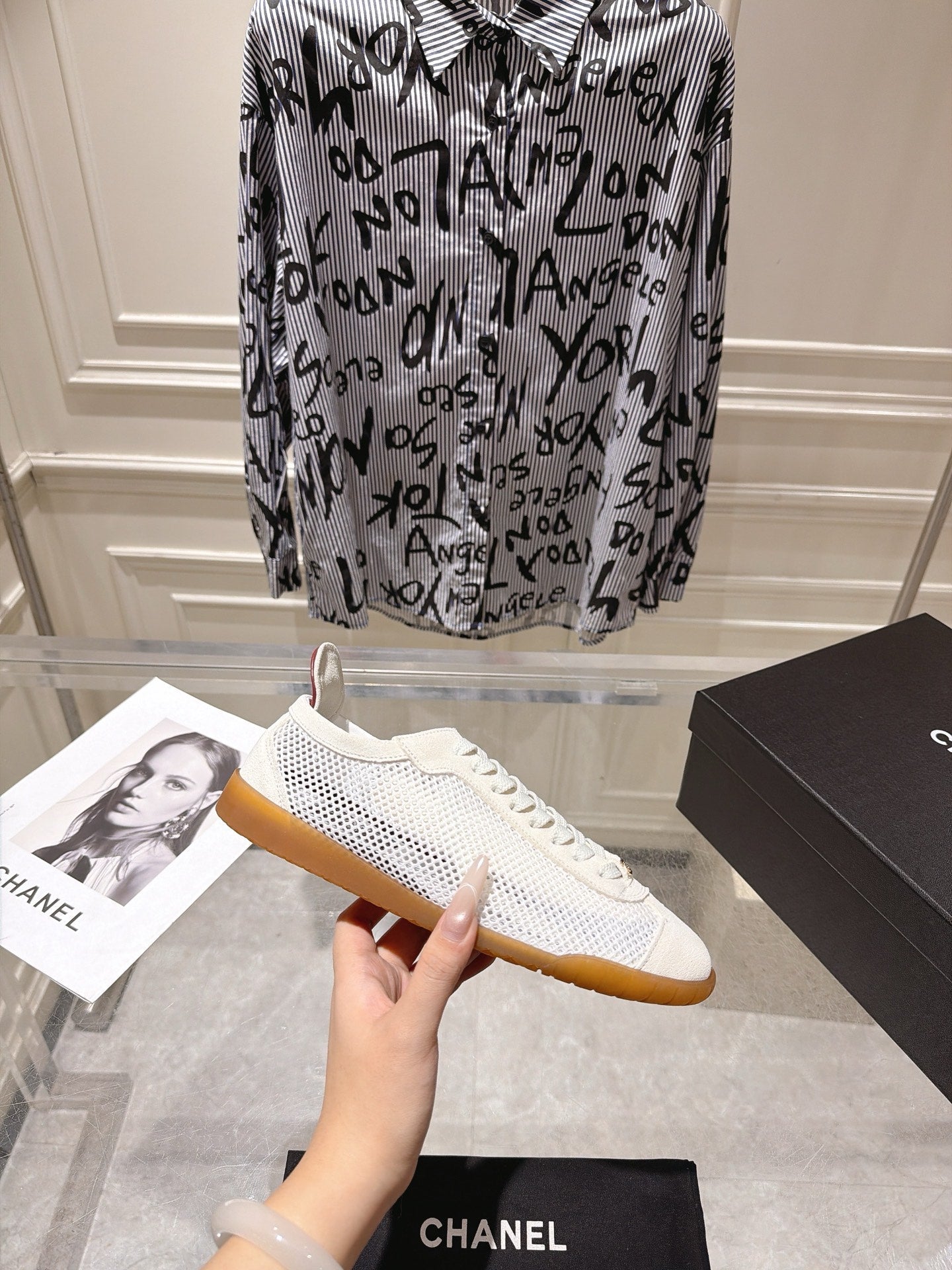 Chanel 2026 Mesh Casual Training Shoes Suede Cowhide 823738
