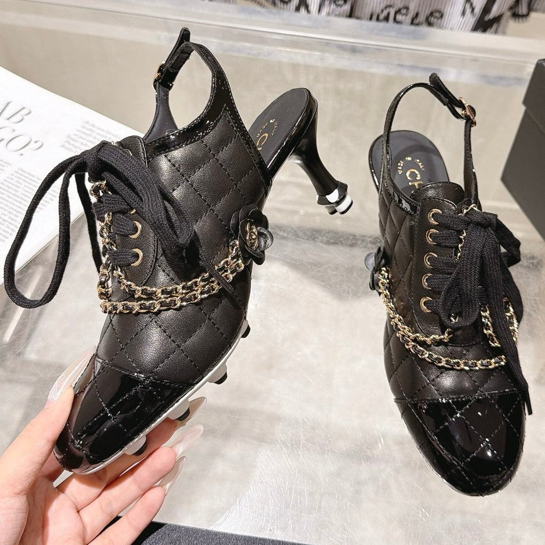 Chanel 2026 Quilted Slingback 70mm Leather 124294