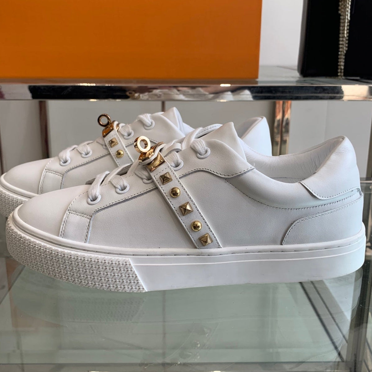 HM Day Sneaker White Gold Calfskin 291820