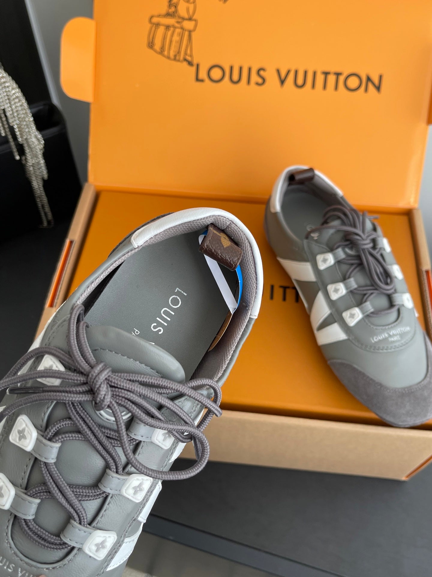 LV 26ss Ballet Sneakers Gray Cowhide Suede 631480