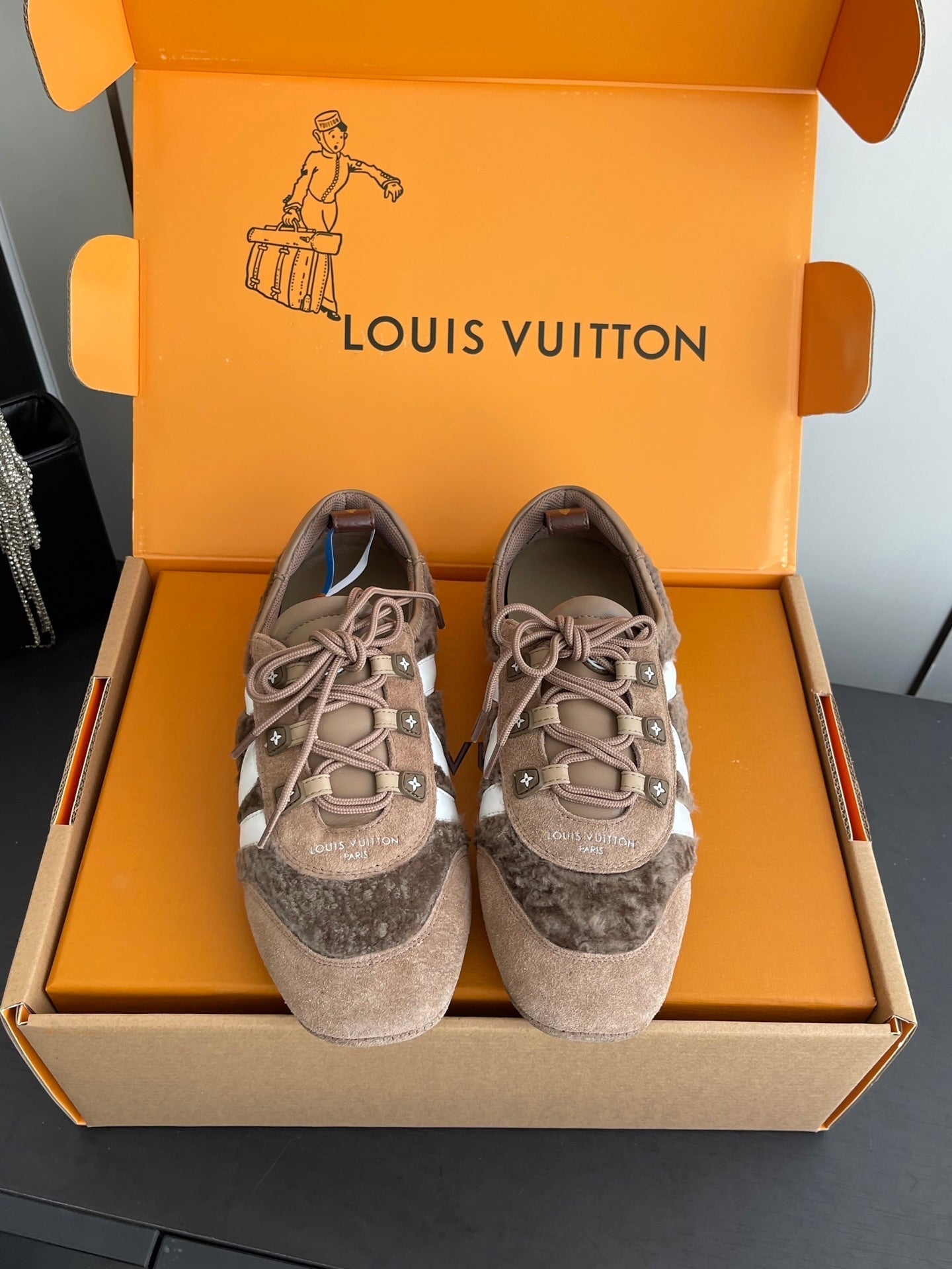 LV 26ss Ballet Sneakers Brown Suede 631484