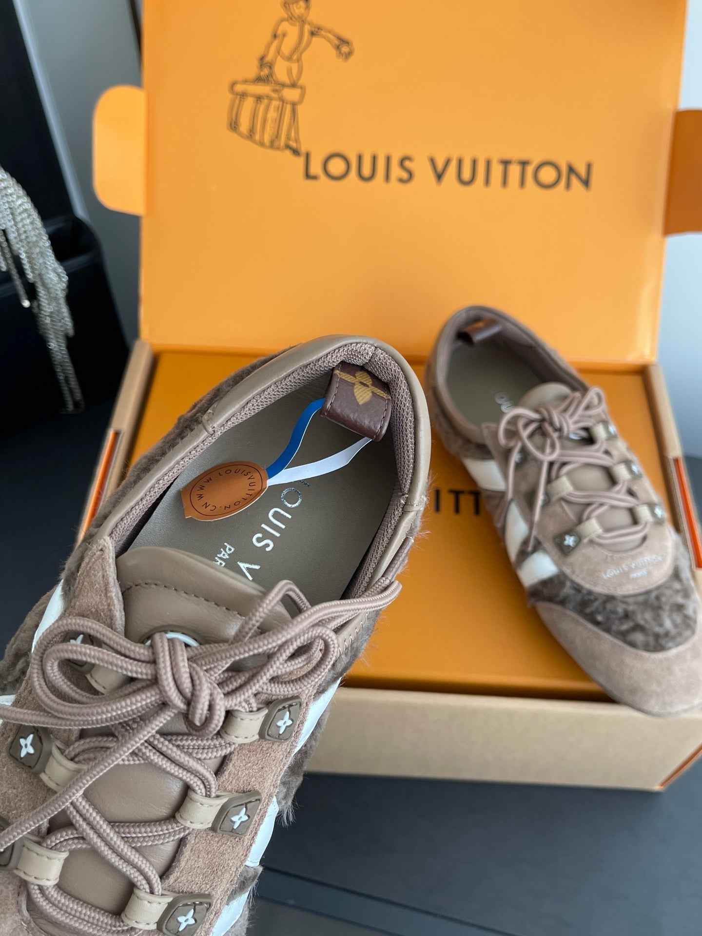 LV 26ss Ballet Sneakers Brown Suede 631484