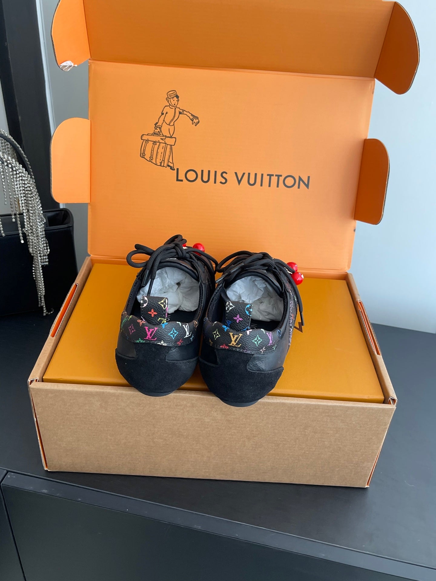 LV 26ss Ballet Sneakers Black Cowhide  Suede 631488